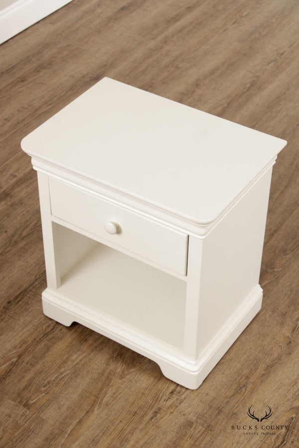 Stanley Furniture Traditional Style White Single Drawer Nightstand
