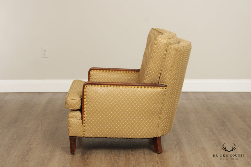 Romweber Viking Oak Tufted Lounge Chair