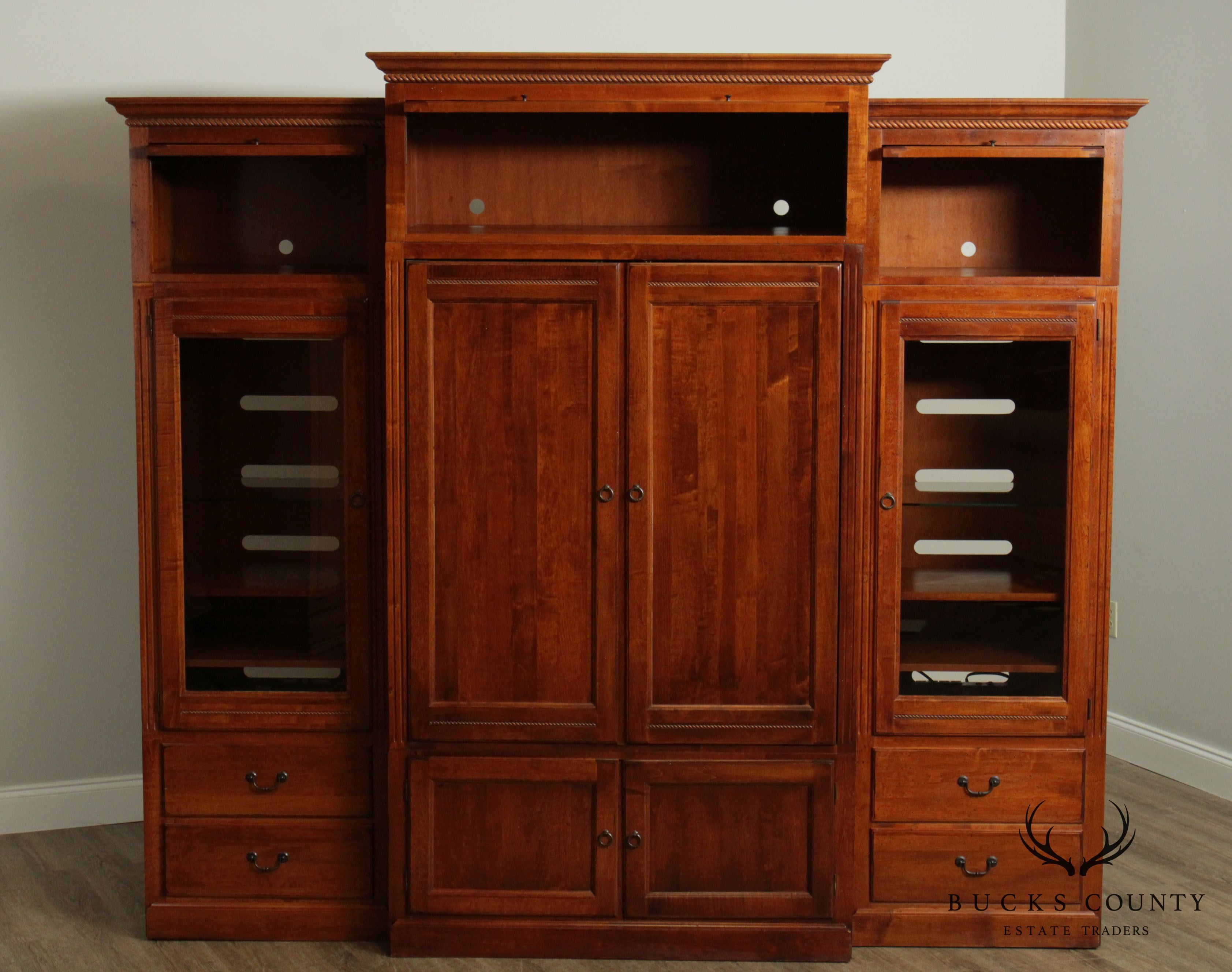 Ethan Allen Country Crossing Large Entertainment Wall Unit