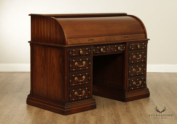 Jasper Cabinet Vintage Cherry Faux Bamboo Roll Top Desk