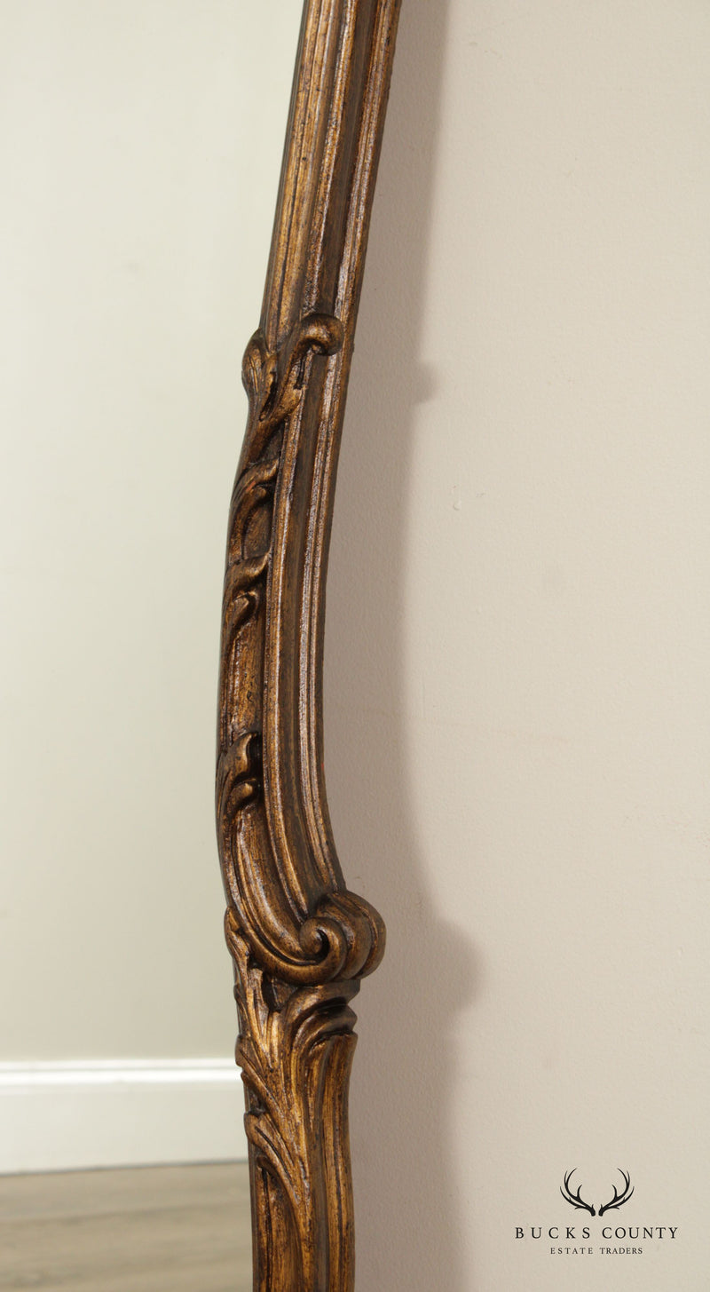 French Rococo Style Gilt Wood And Carved Gesso Wall Mirror