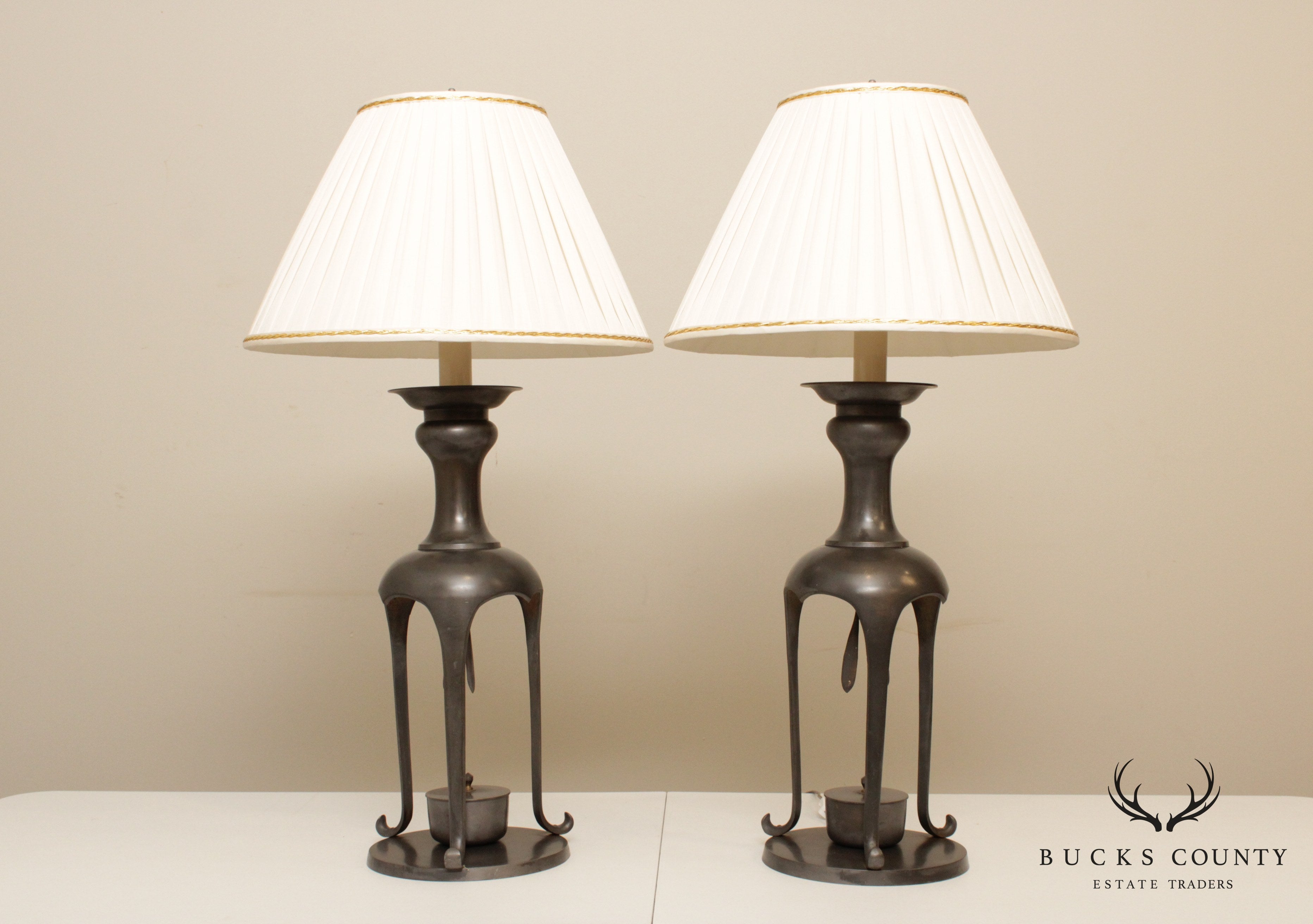 Mid Century Modern James Mont Style Pair Table Lamps