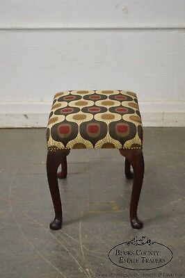 Antique Queen Anne Mahogany Stool (possibly 18th Century)