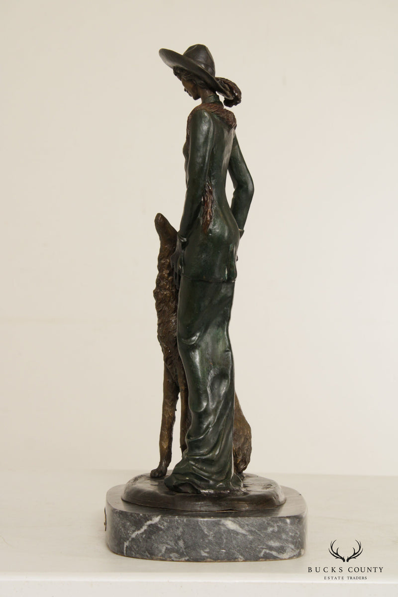 Art Deco Style 'The Walk' Bronze Sculpture, After Demétre Chiparus