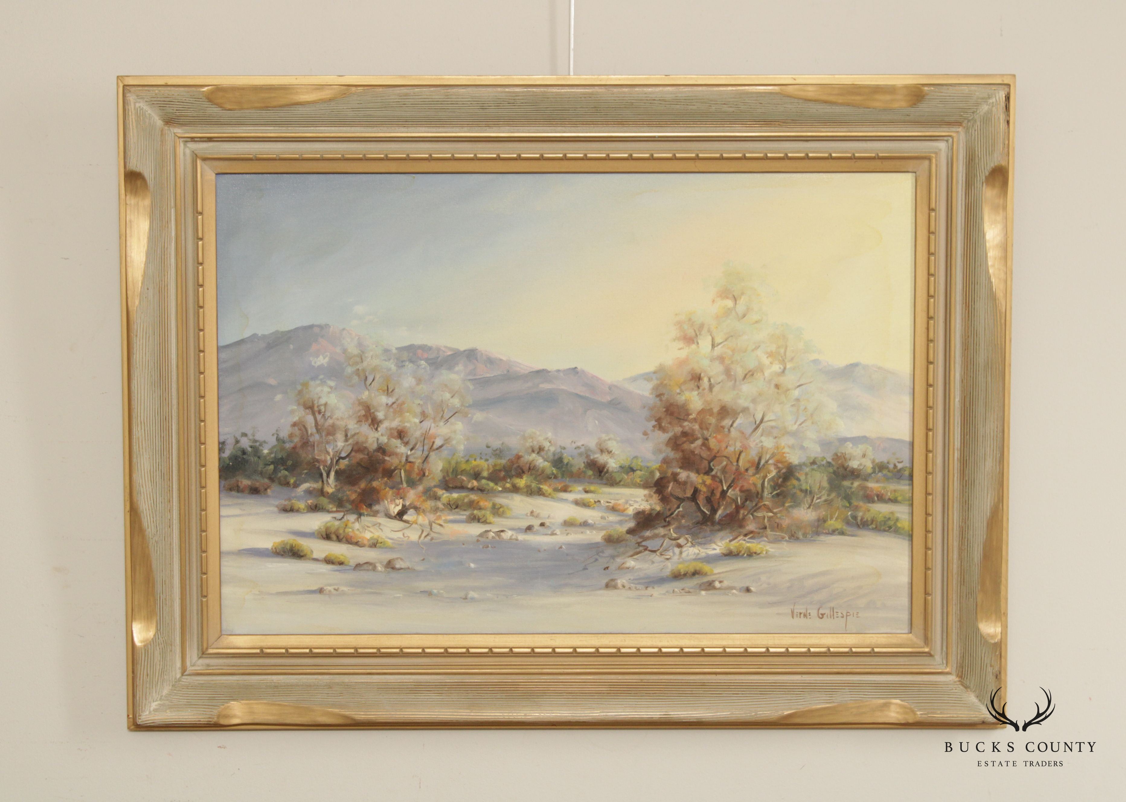 Verne Gillespie California Desert Plein Air Landscape Original Painting