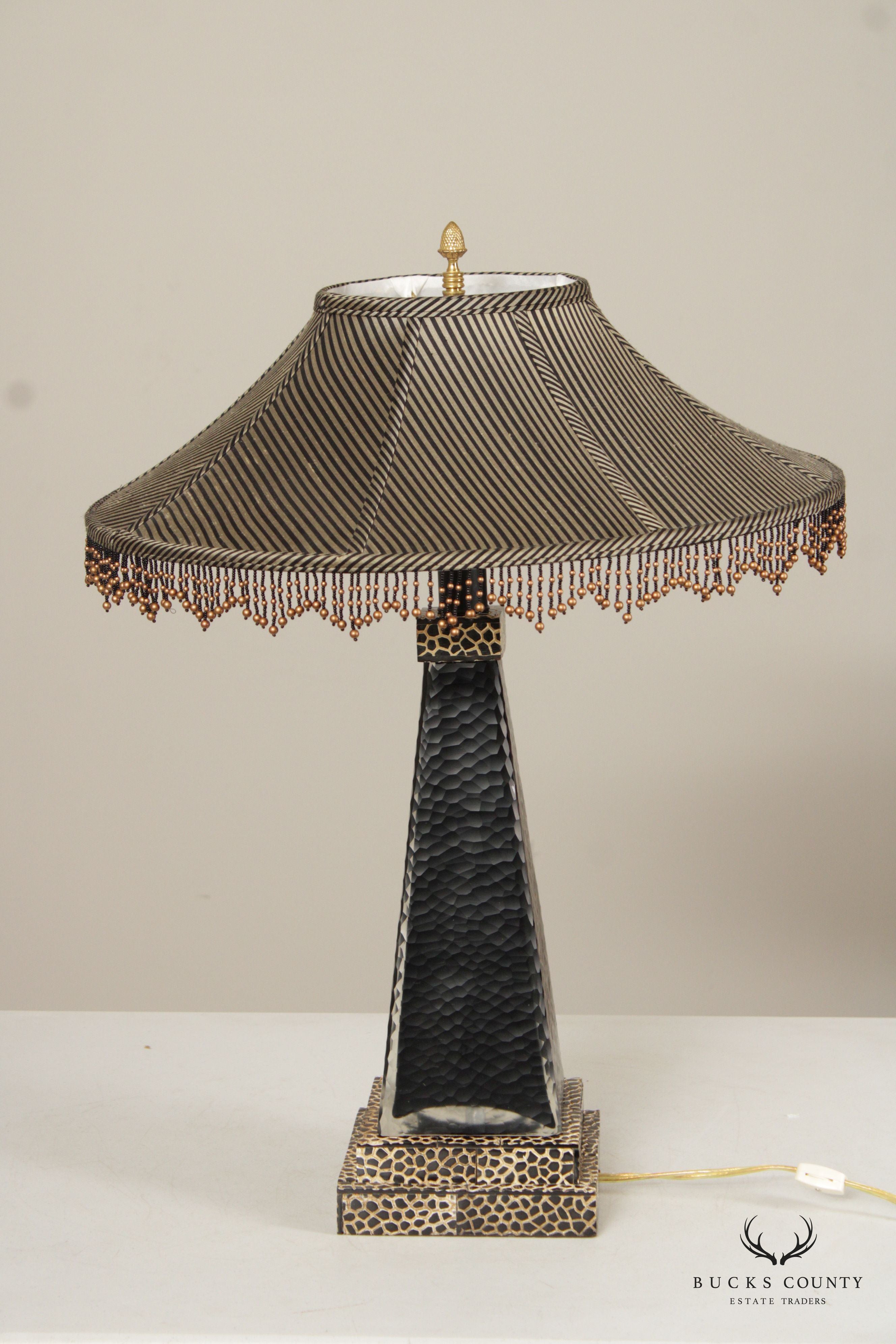 John Richard Safari Style Glass Table Lamp