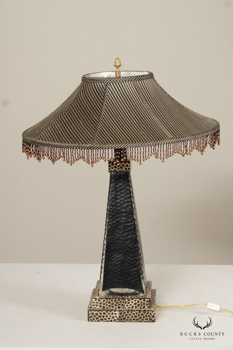 John Richard Safari Style Glass Table Lamp