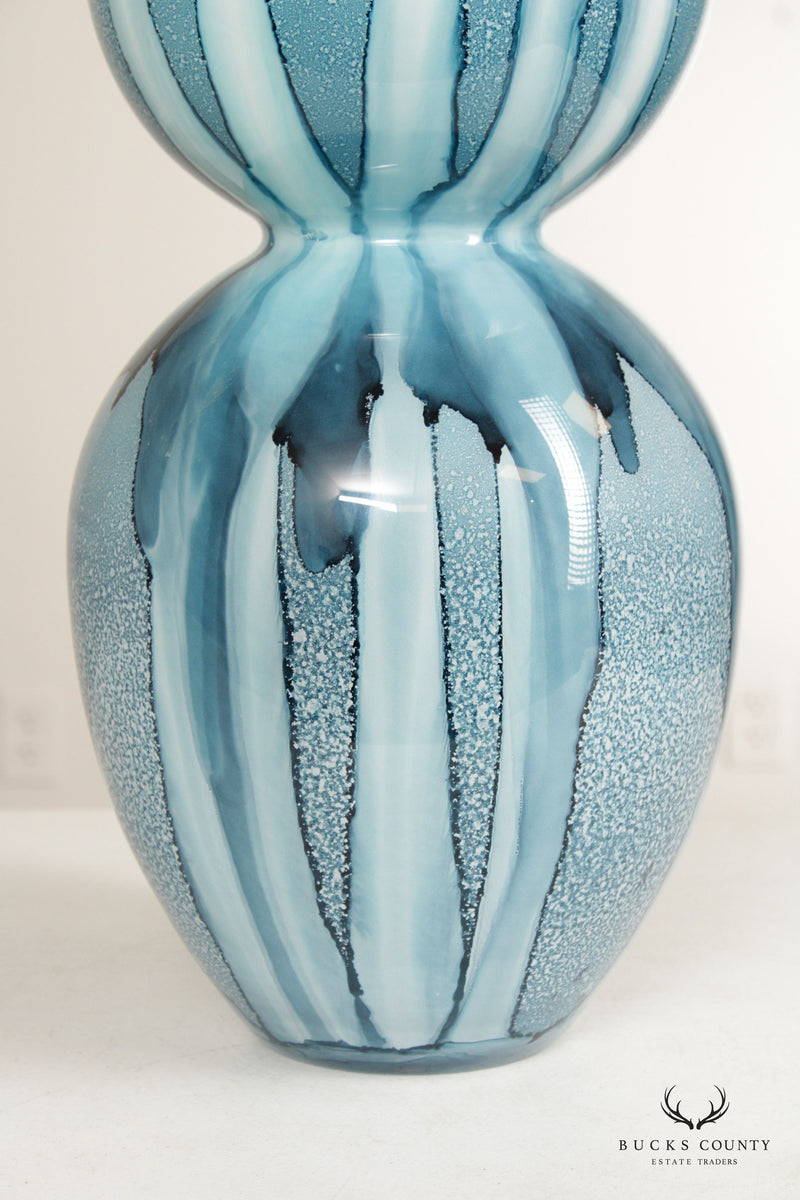 Contemporary Double Gourd Blown Glass Vase