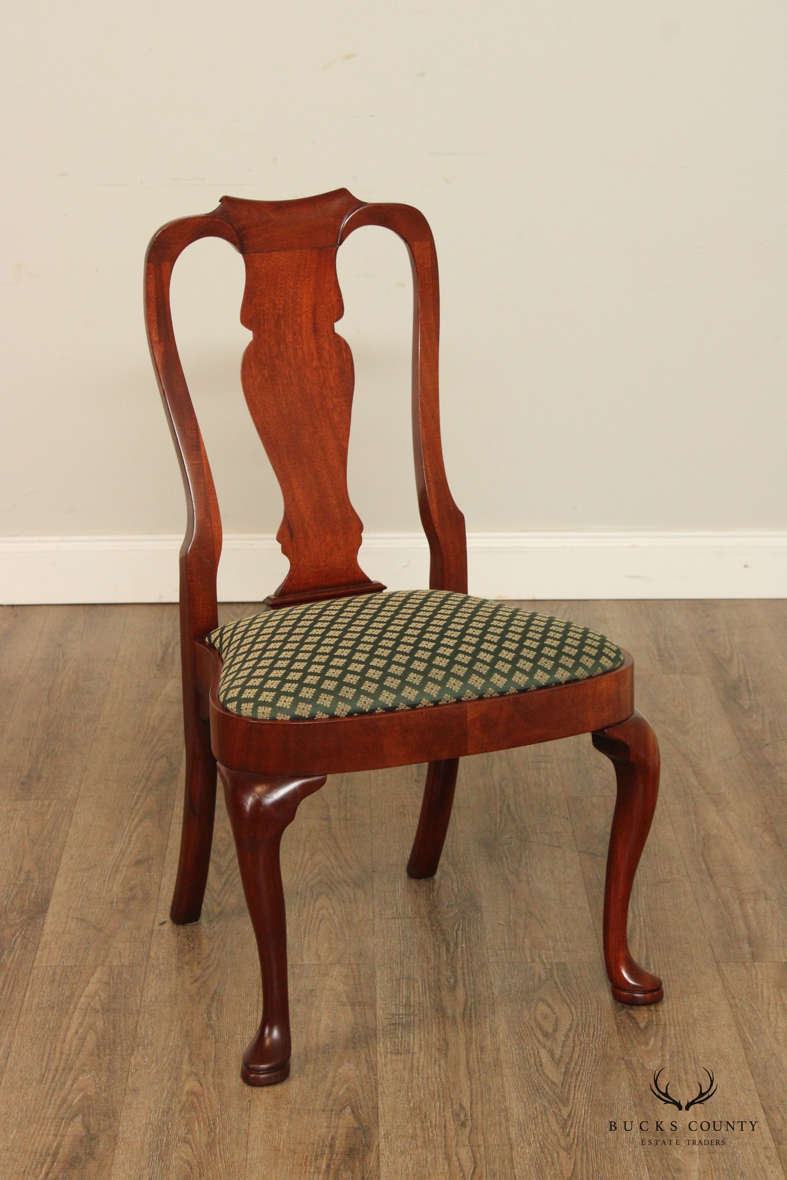 Hickory Chair Queen Anne Style Mahogany Dining Side Chair