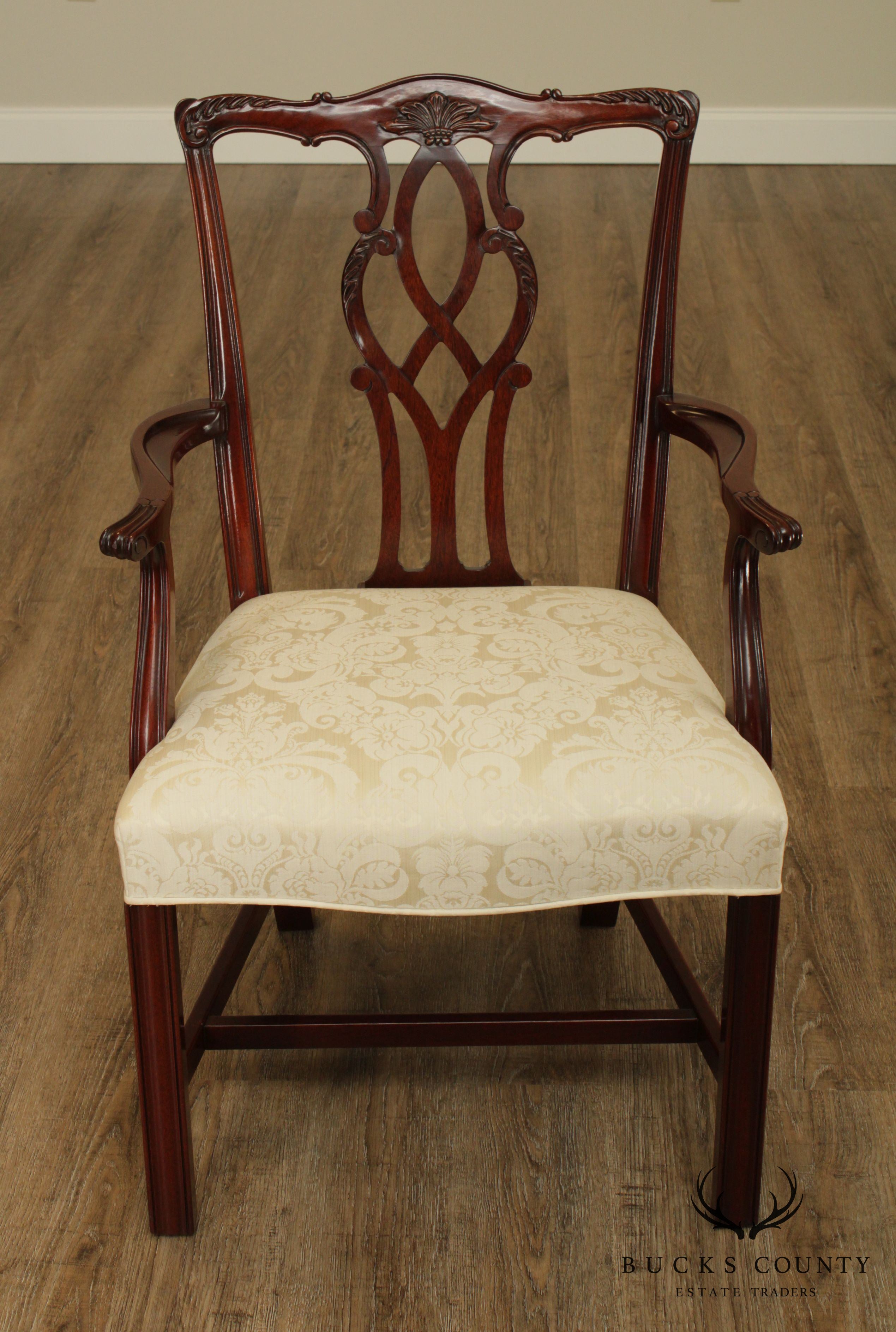 Kindel Chippendale Style Mahogany Armchair (A)