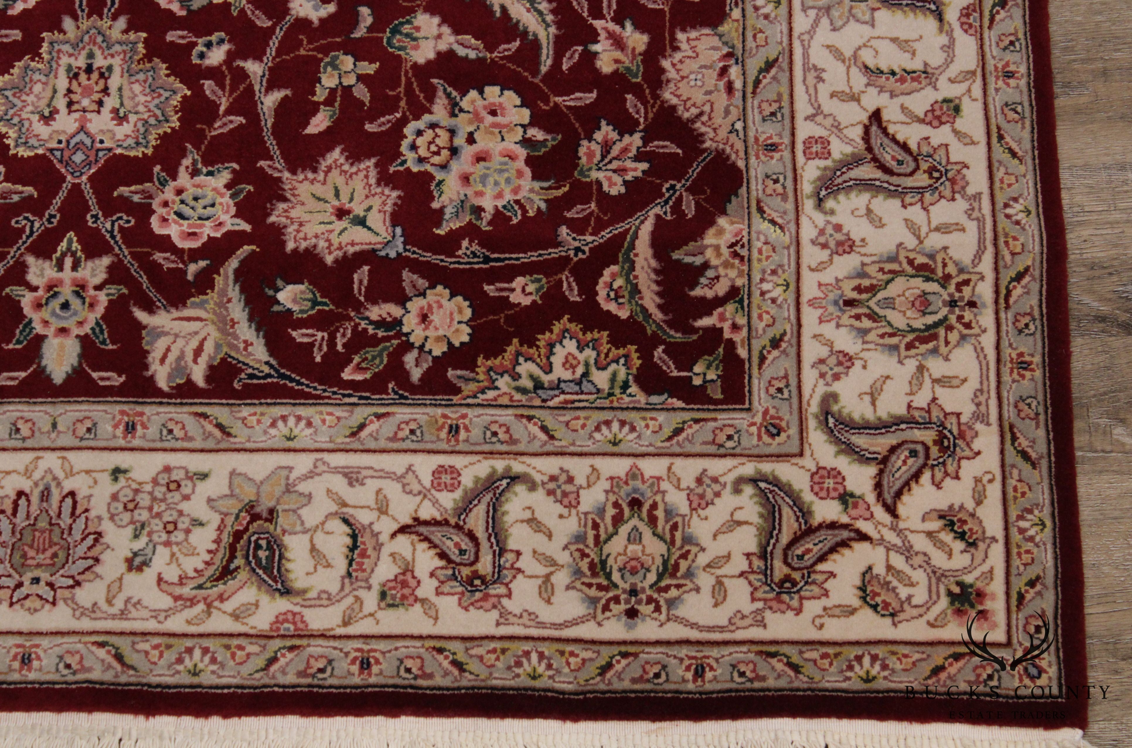 High Quality Red & Ivory Square Persian Room Size Rug