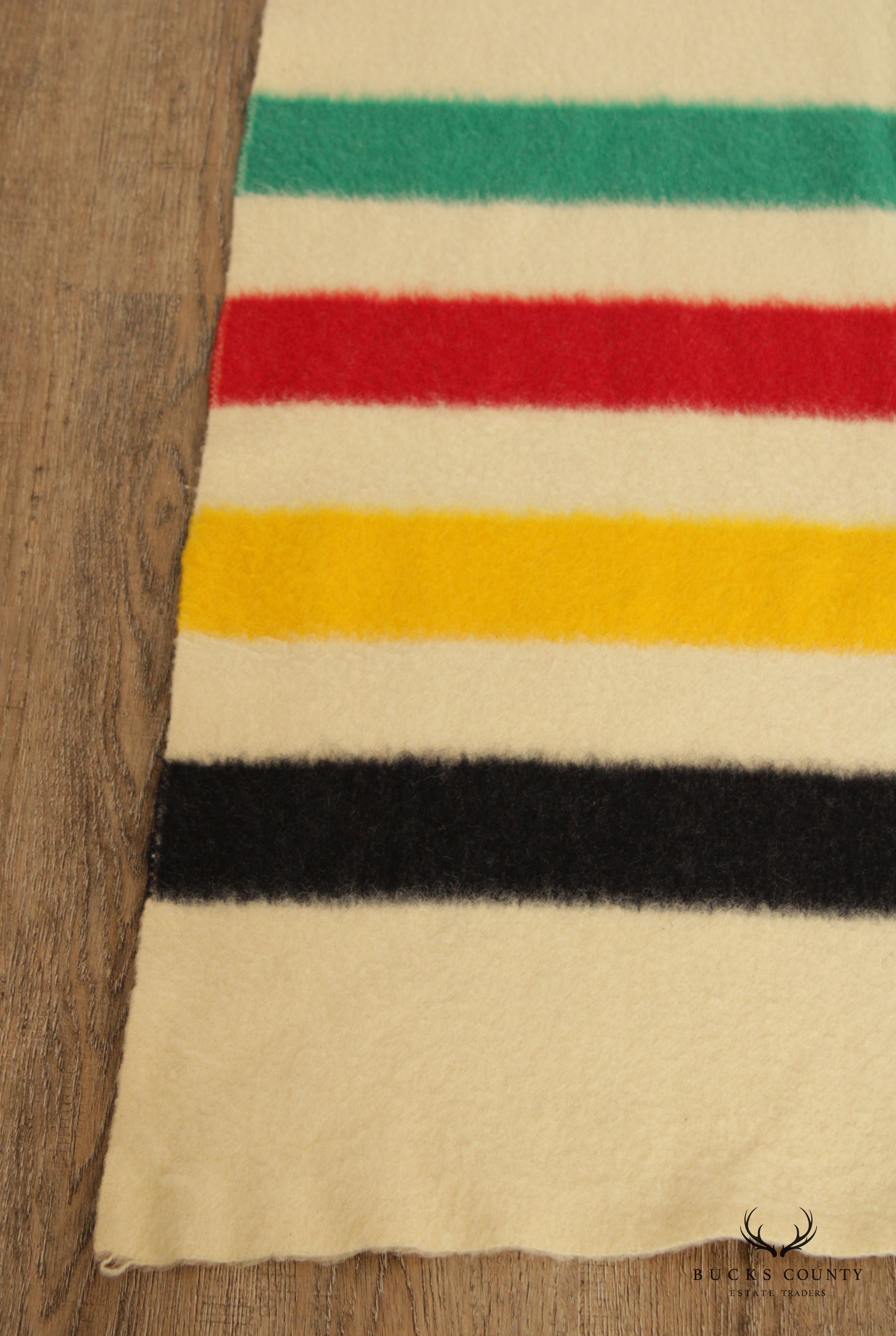 Vintage Hudson's Bay Company Four-Point Wool Blanket