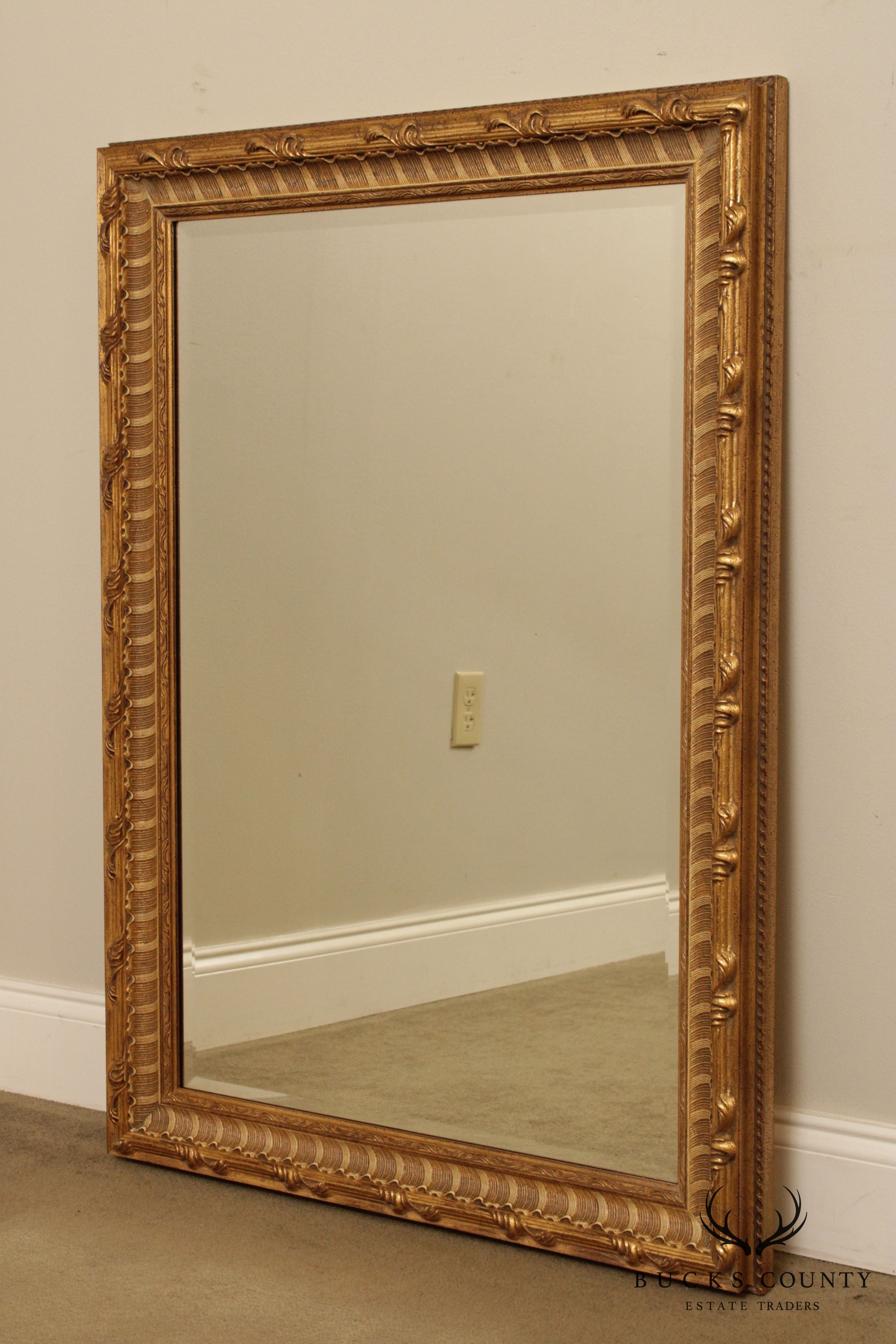 Windsor Art, Gilt Frame 42 inch X 30 inch Beveled Wall Mirror