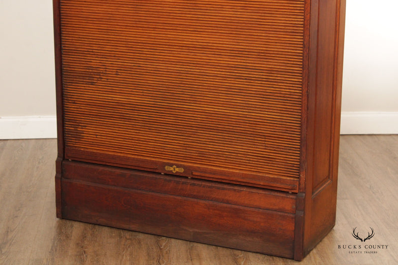 Globe Antique Oak Roll-Top Apothecary or Post Office File Cabinet