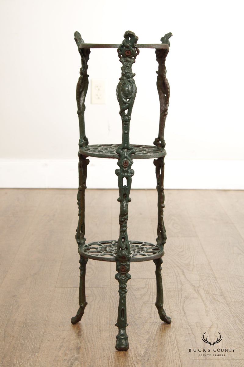 Victorian Style Cast Iron Three-Tier Plant Stand or Small Etagere – Bucks  County Estate Traders