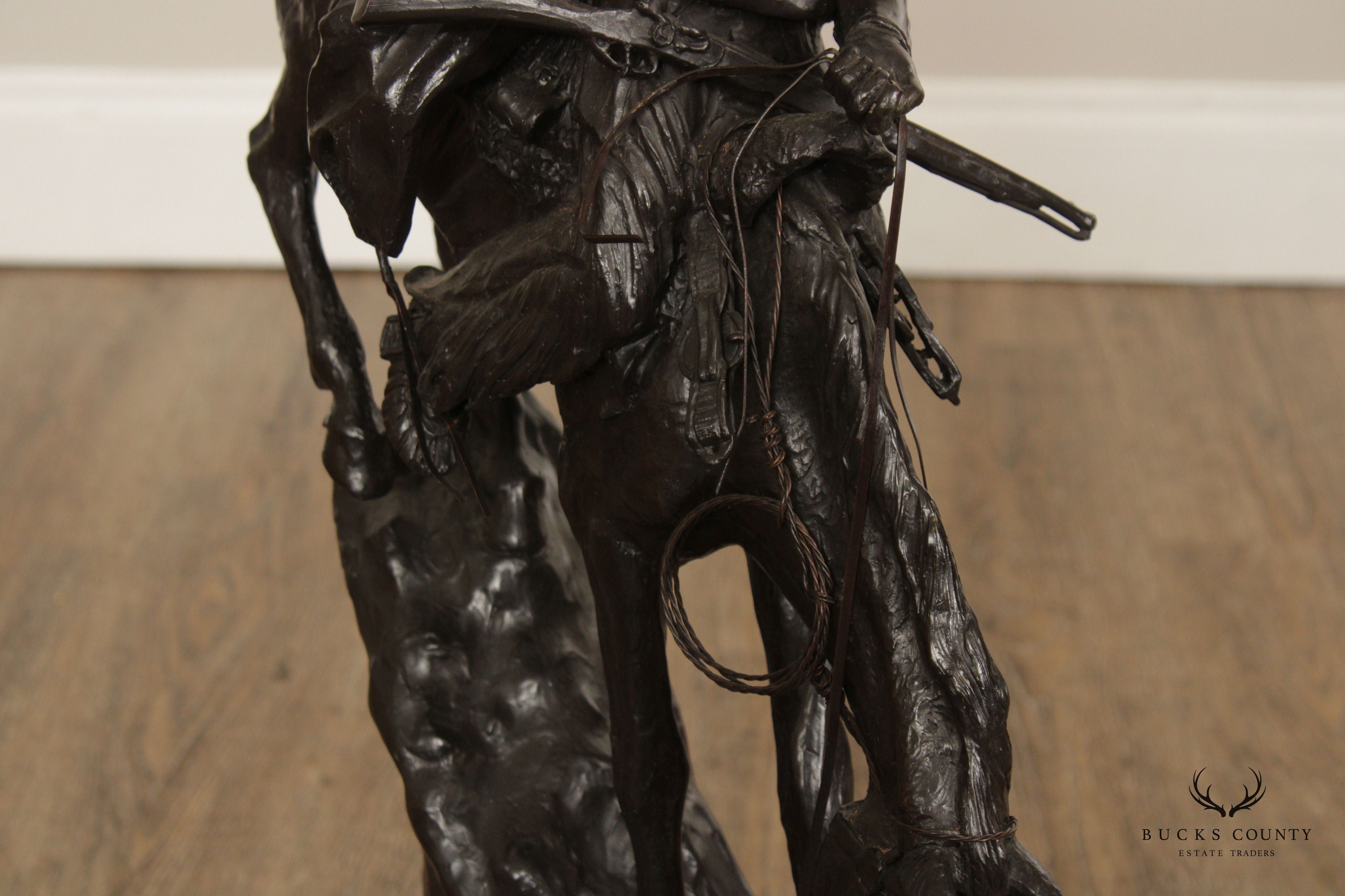 FREDRICK REMINGTON BRONZE MOUNTAIN MAN SCULPTURE