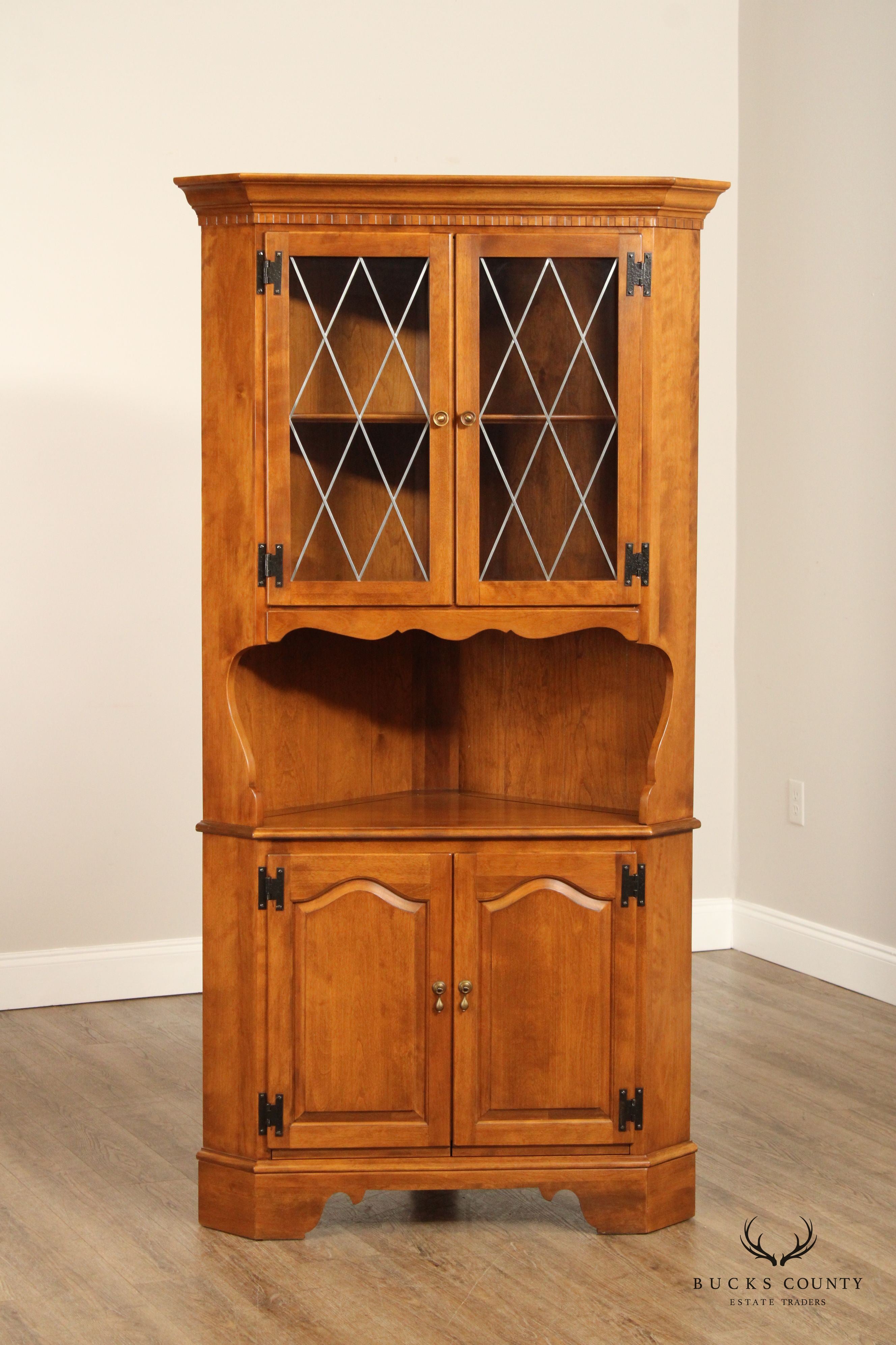 Ethan Allen Heirloom Maple Corner Cabinet