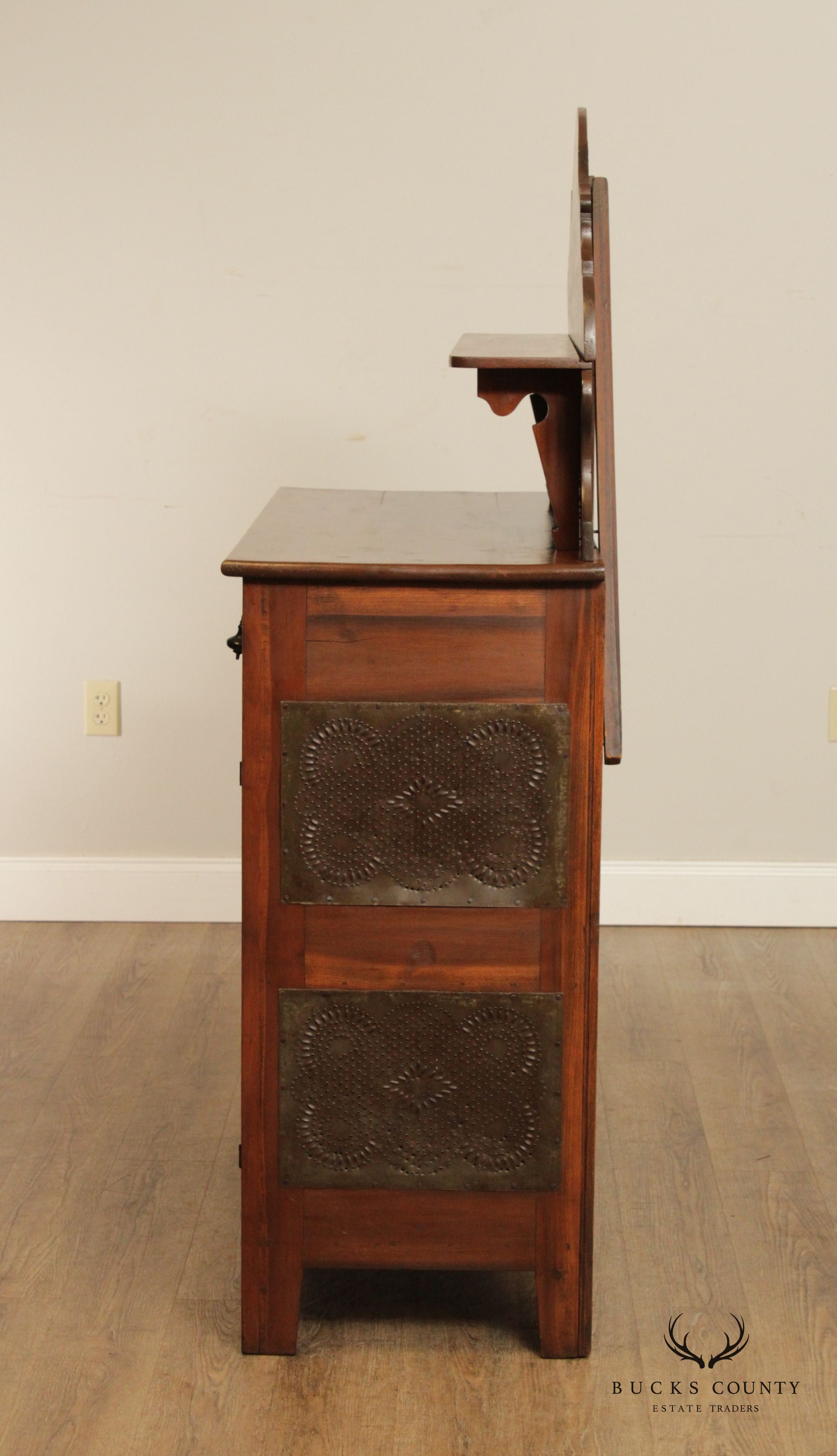 Antique Victorian Poplar Two-Door Pie Safe