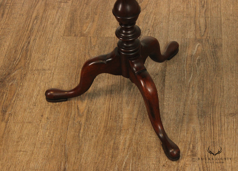 1940's Georgian Style Round Mahogany Small Wine Table