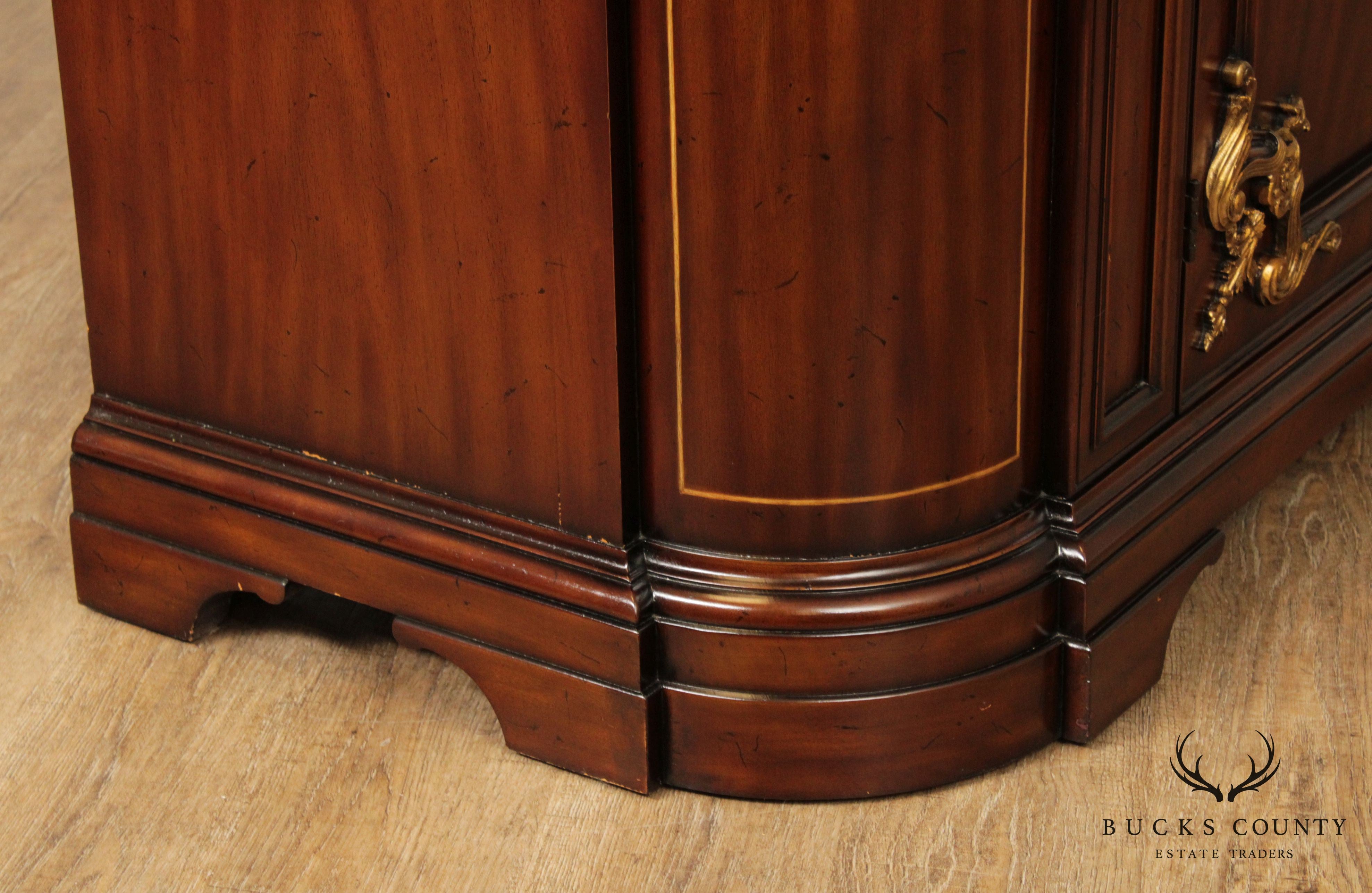 Quality French Neoclassic Style Mahogany, Partial Gilt Sideboard