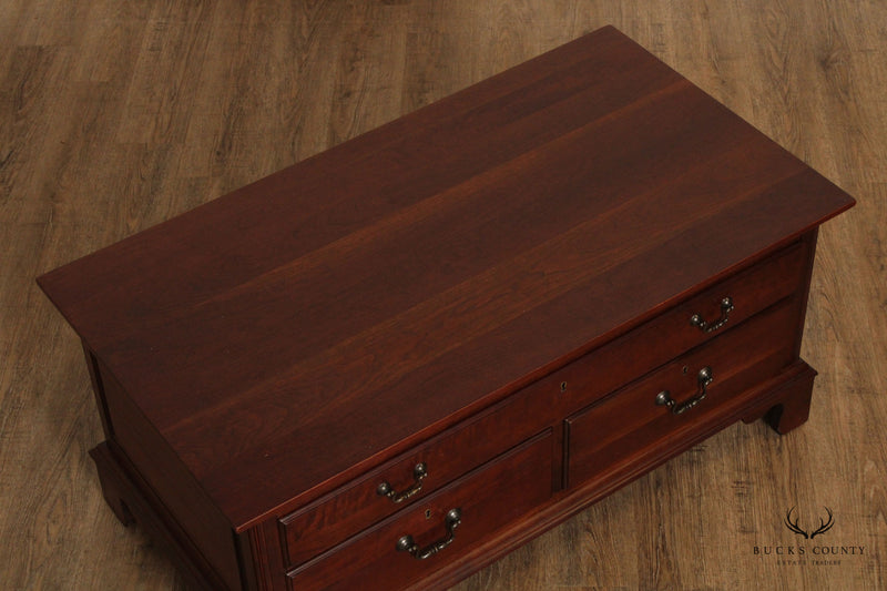 Pennsylvania House Chippendale Style Cherry Storage Coffee Table