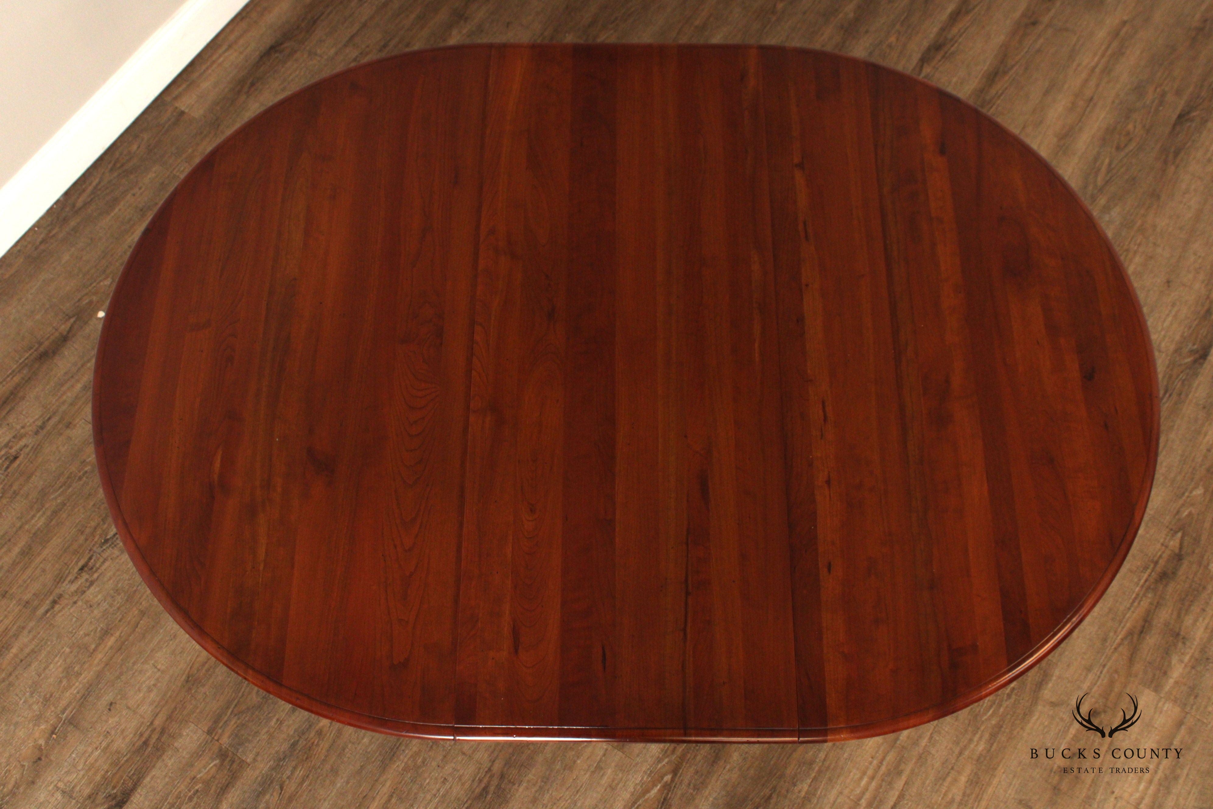 Ethan Allen 'Maison' Expandable Round Top Cherry Dining Table