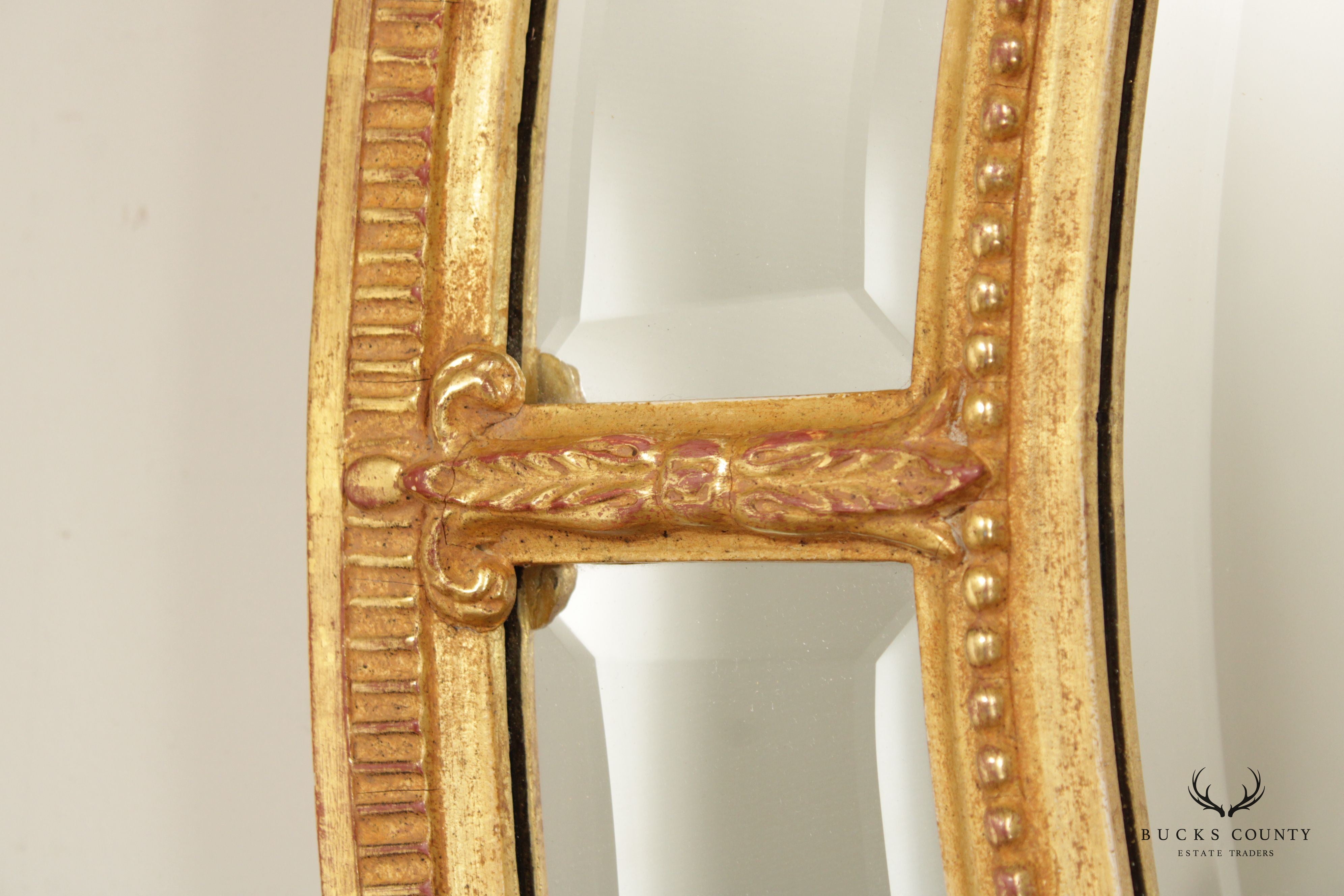 Friedman Brothers Adams Style Oval Gilt Wall Mirror