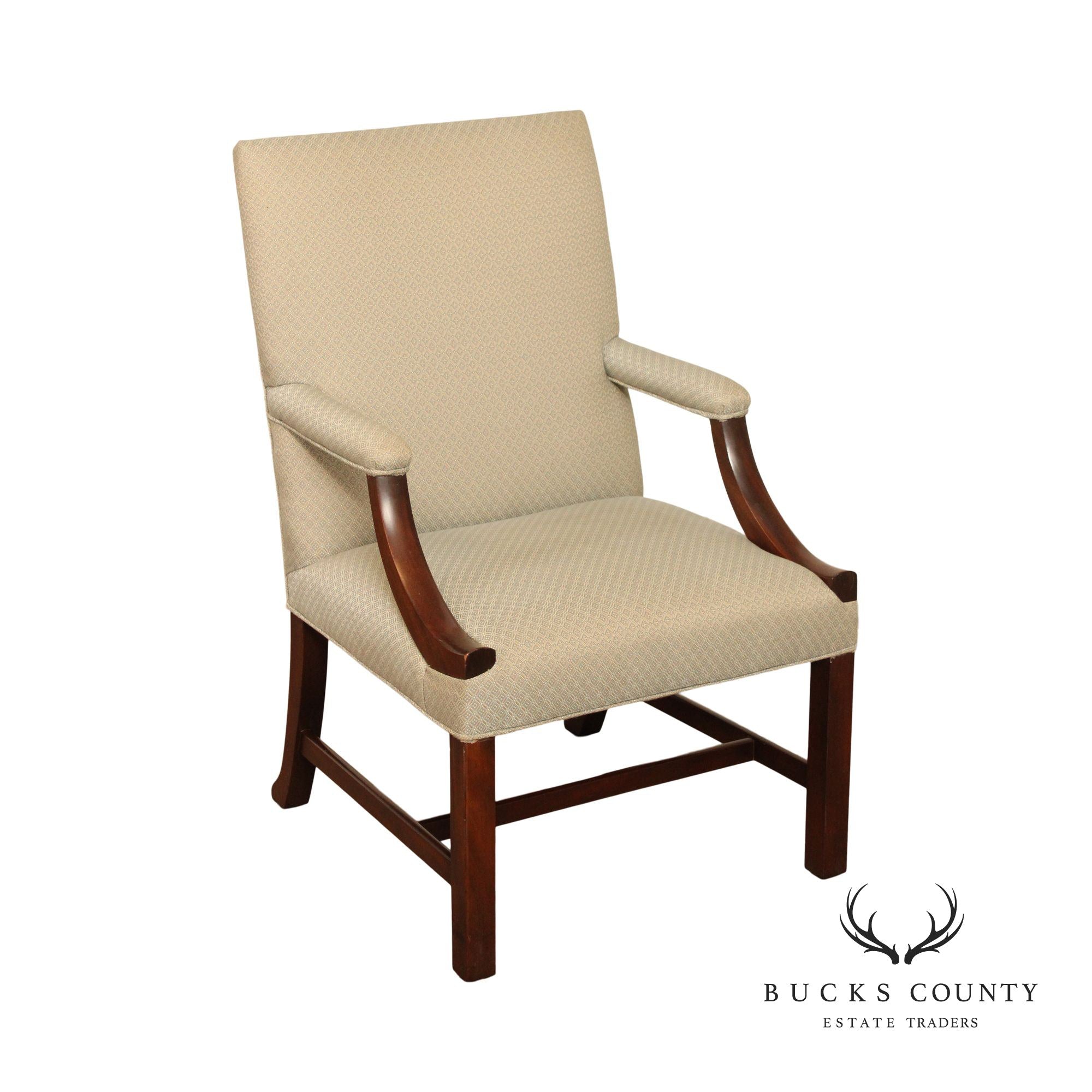 Federal Style Mahogany Open Armchair