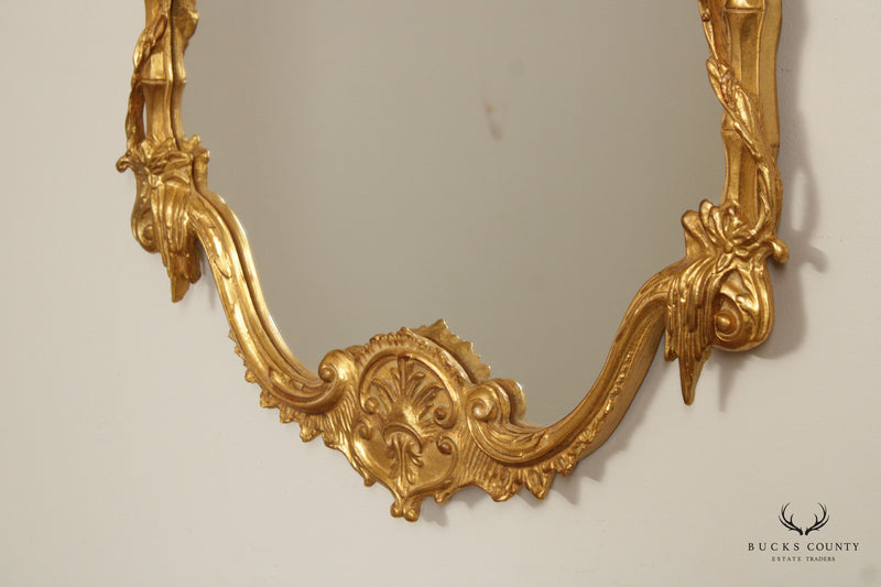 Carvers' Guild Chinese Chippendale Style Gilt Carved Wall Mirror