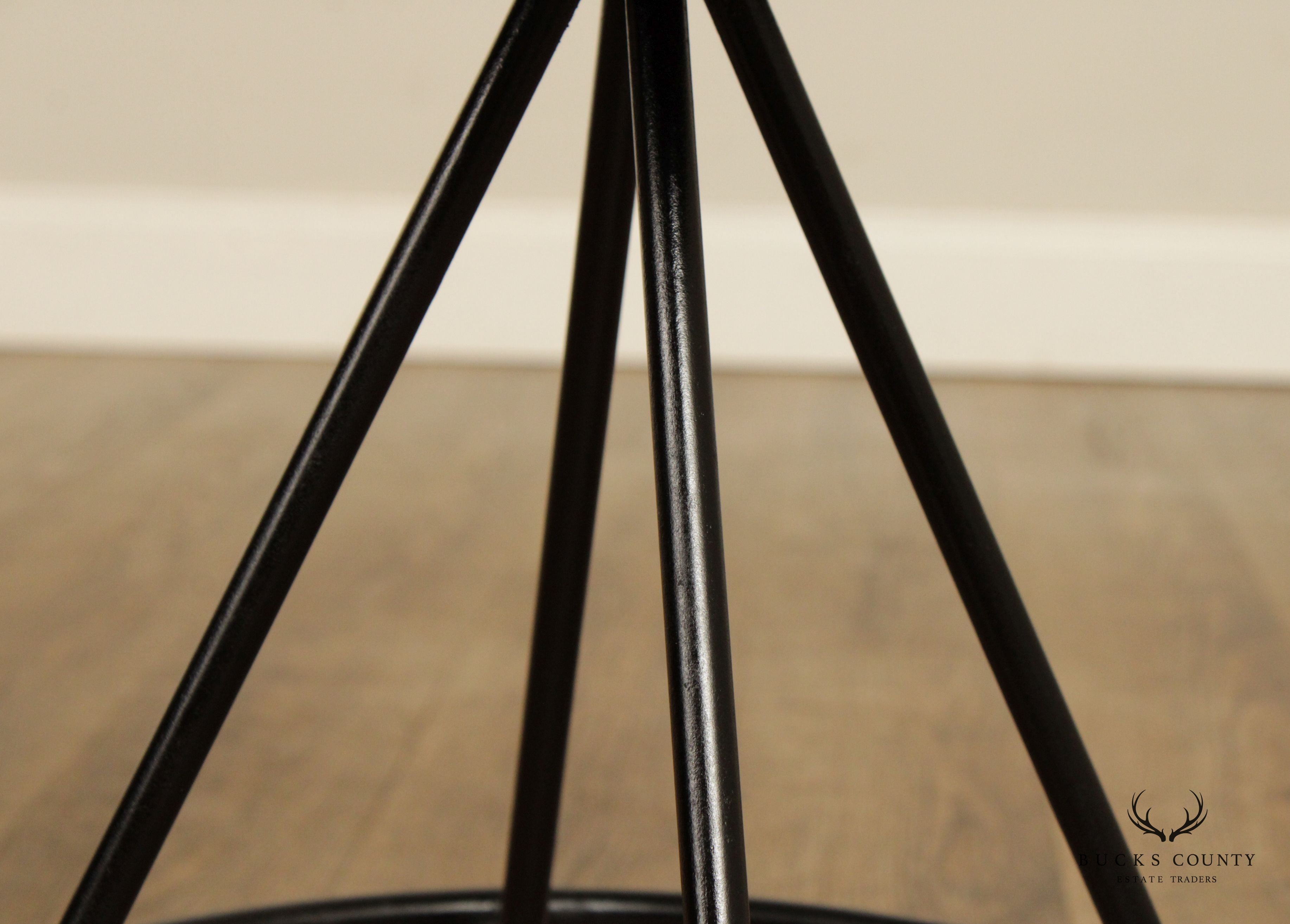 Mid Century Modern Wrought Iron Hairpin Stool