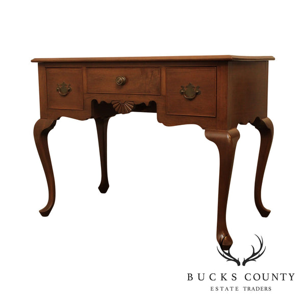 R. Wurster Custom Crafted Solid Walnut Queen Anne Style Lowboy