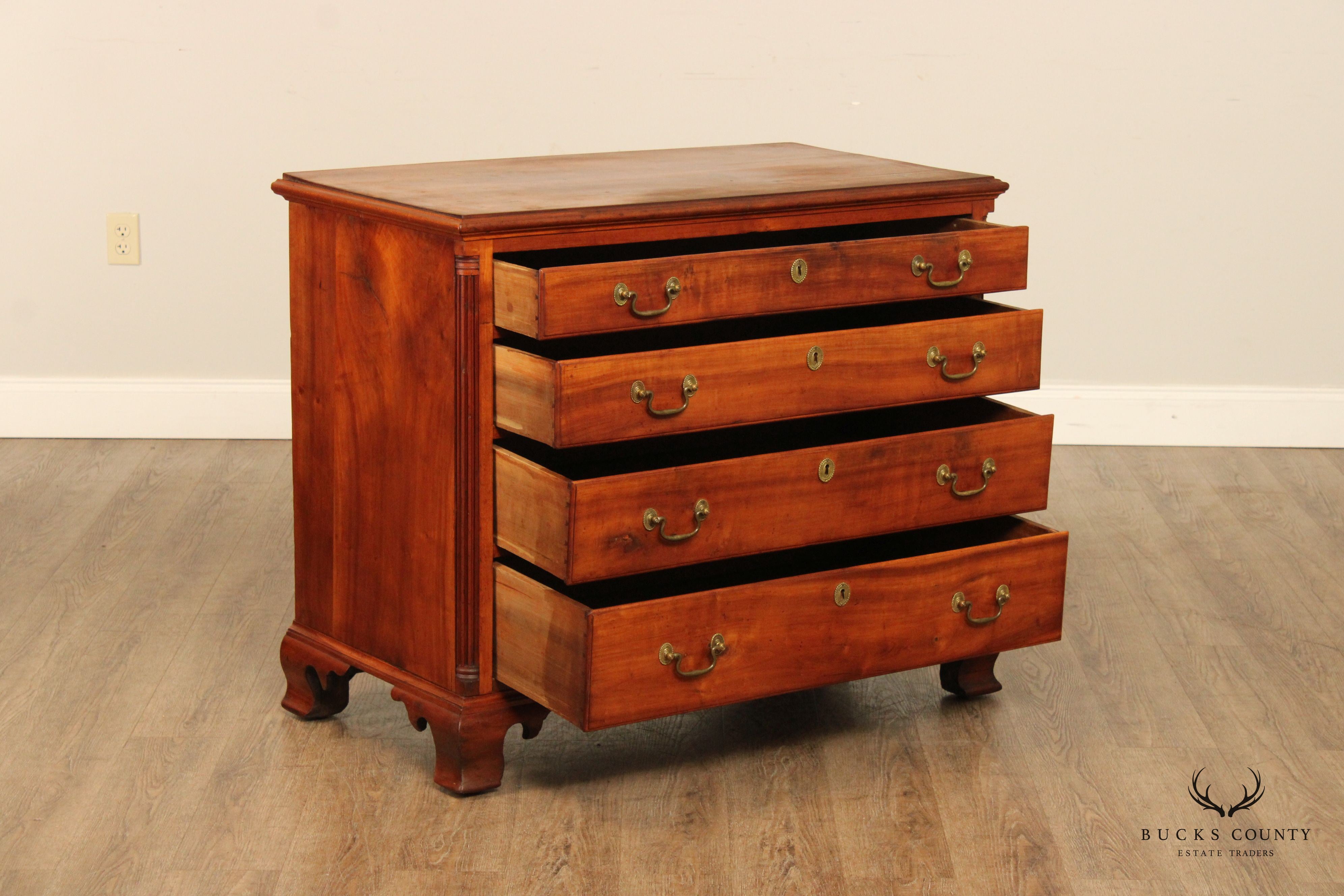 Antique Chippendale Cherry Chest of Drawers