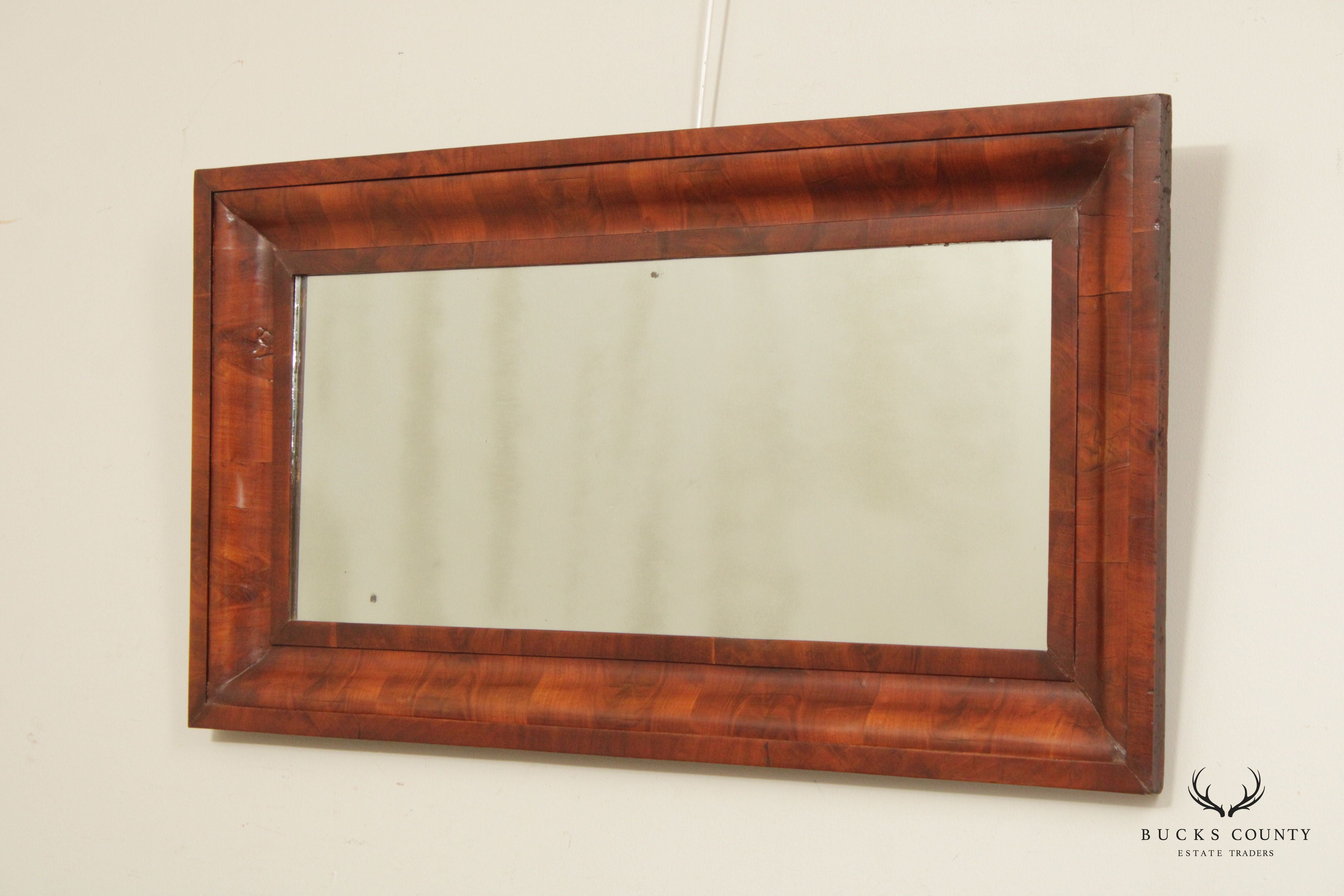 American Empire Mahogany Ogee Over-Mantel Mirror