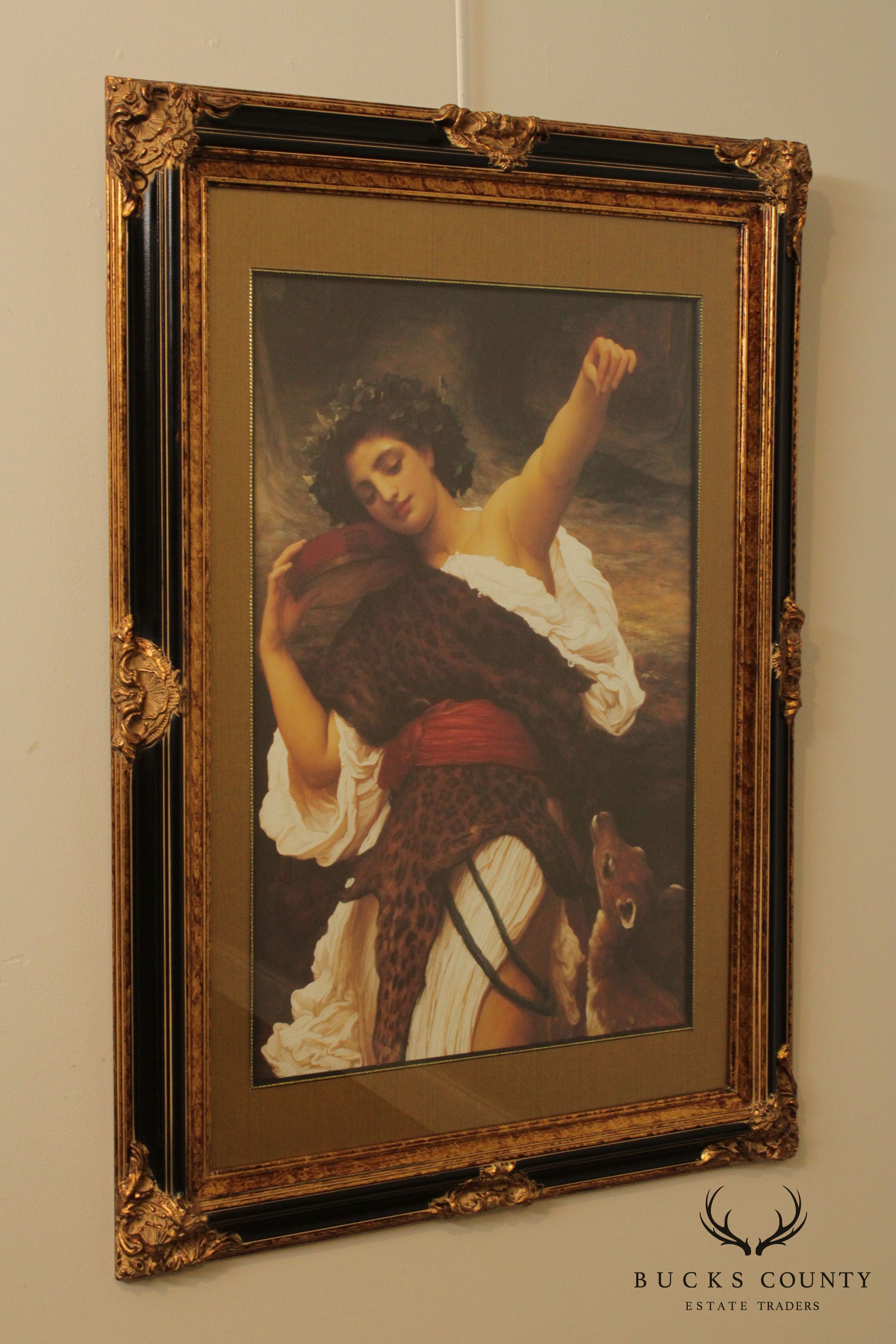 'Bacchante' Frederick Leigton Custom Framed Art Print