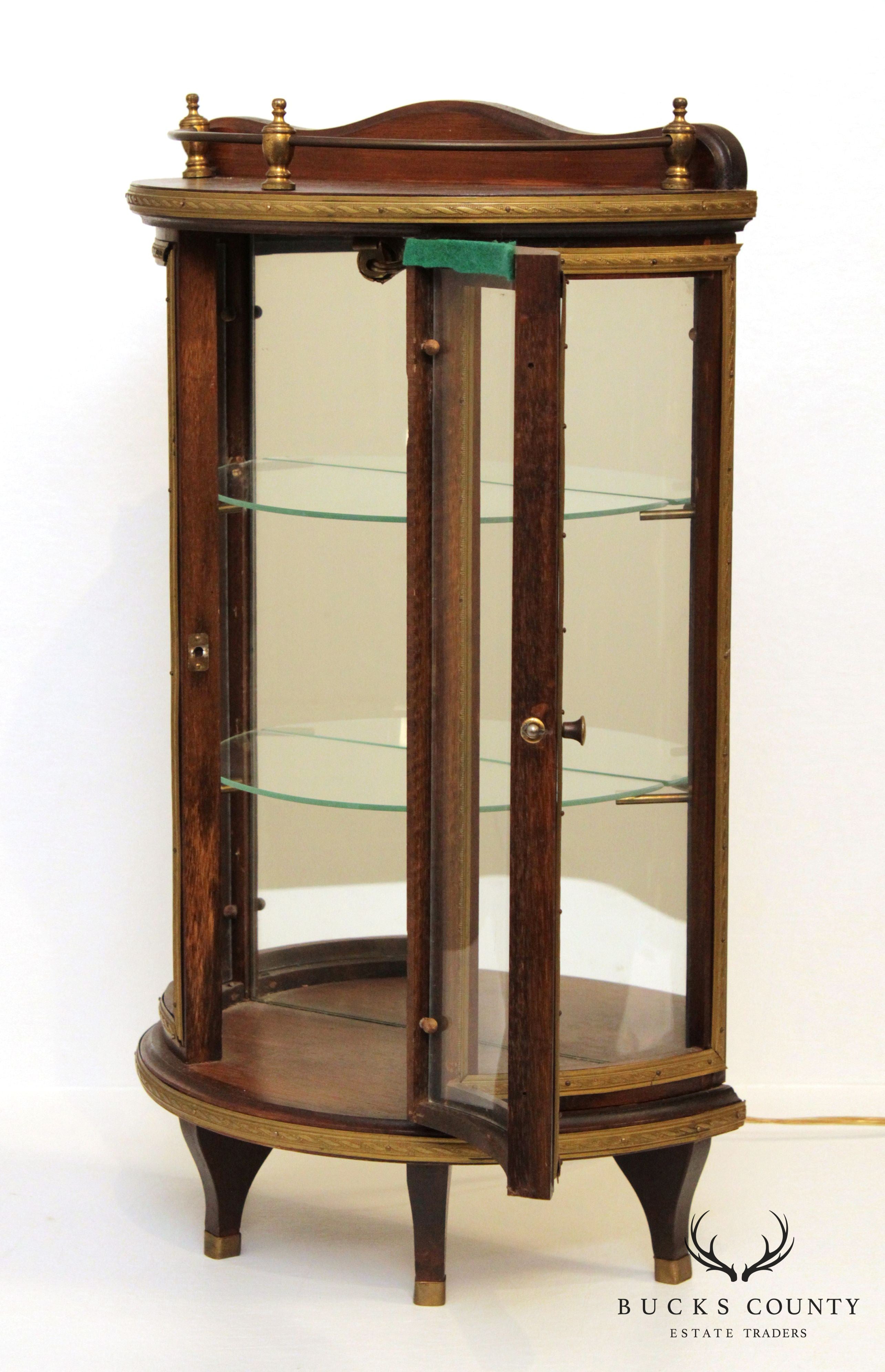 Diminutive Mahogany Bow Front Display Cabinet