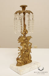 Antique Victorian Brass Marble Base 3 Piece Girandole Candelabra – Bucks  County Estate Traders