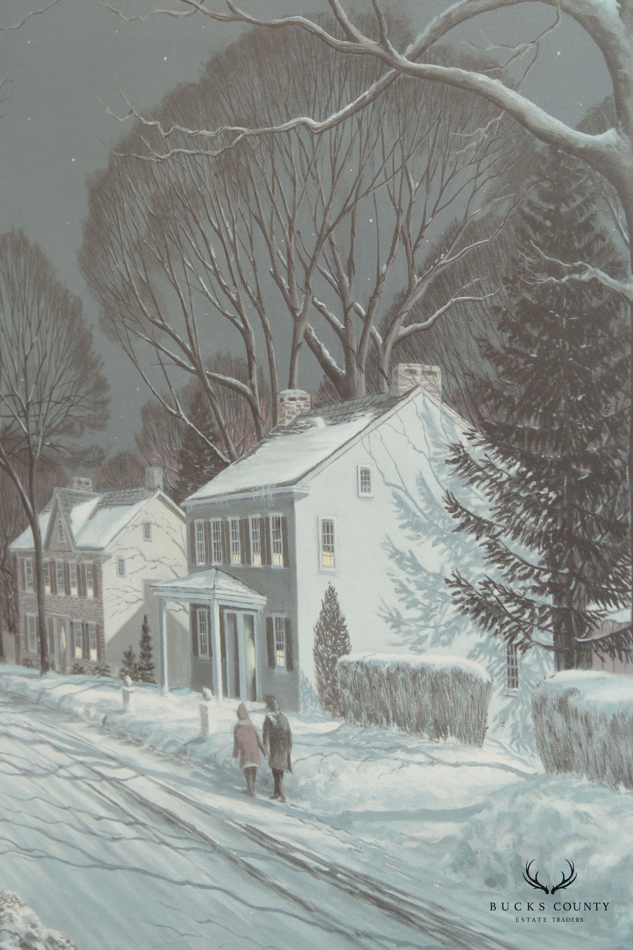 George Booz 'Dyerstown Road' Rustic Winter Fine Art Print