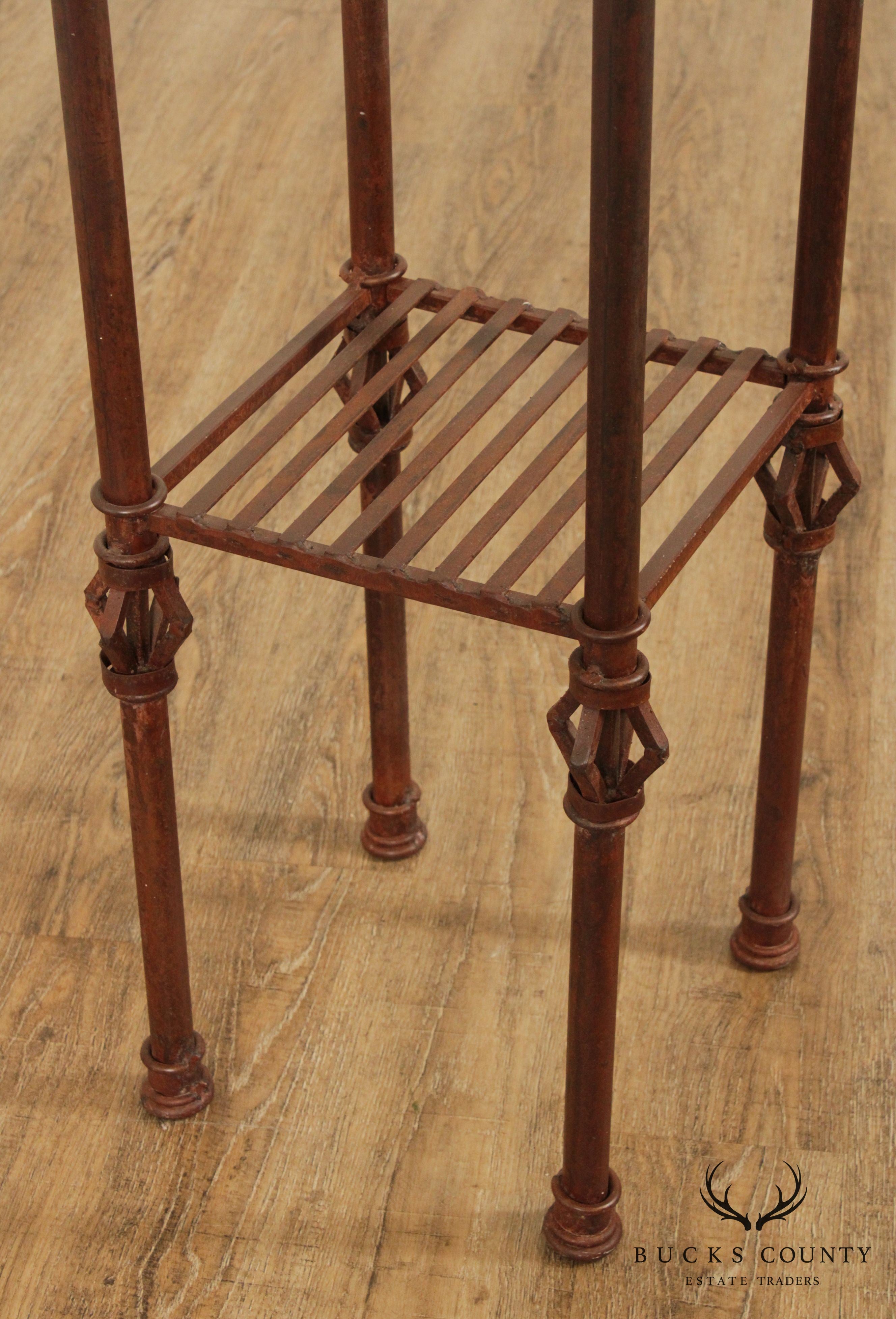 Gothic Style Wrought Iron Plant Stand