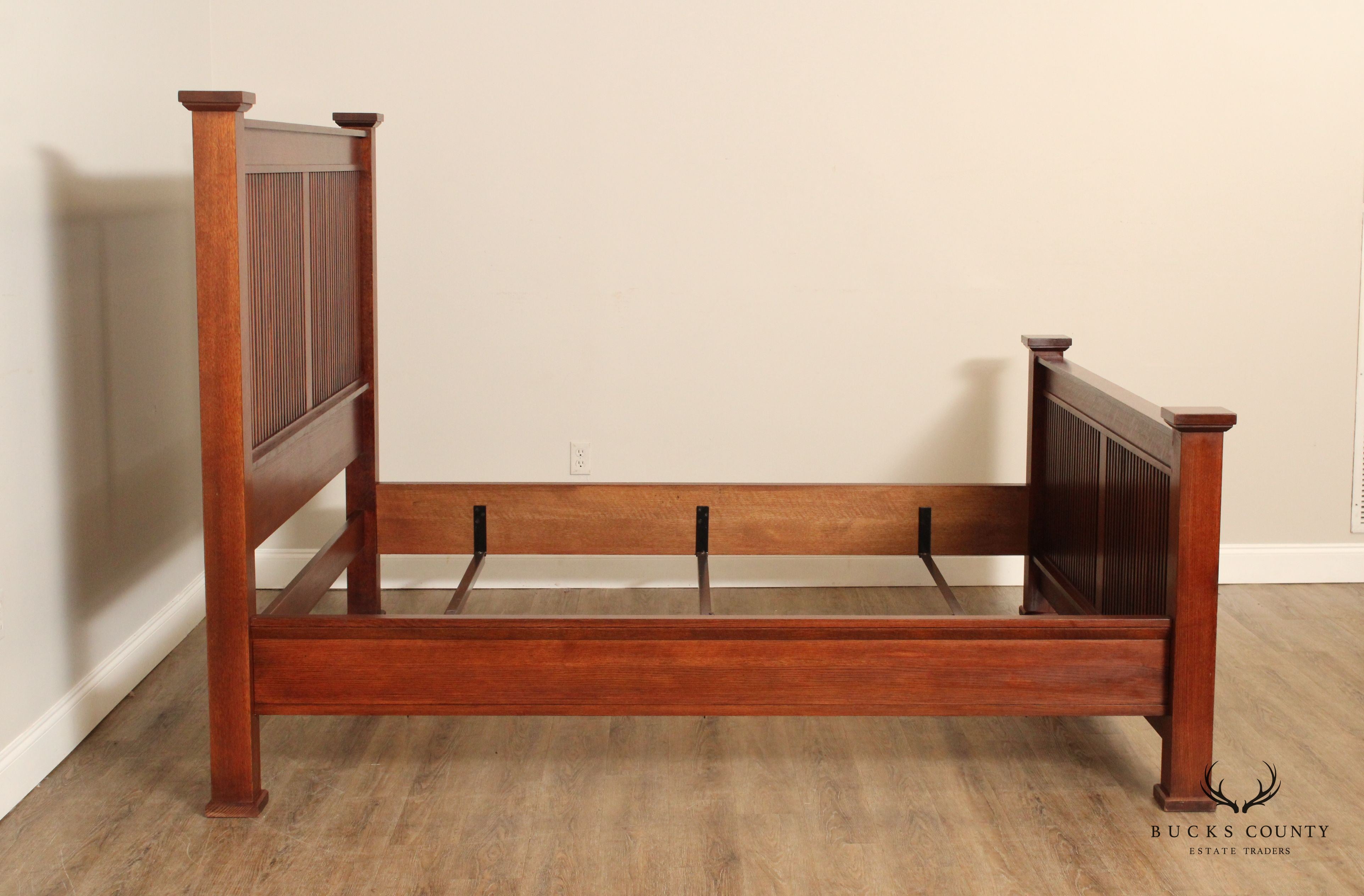 STICKLEY MISSION COLLECTION KING SIZE OAK PRAIRIE BED