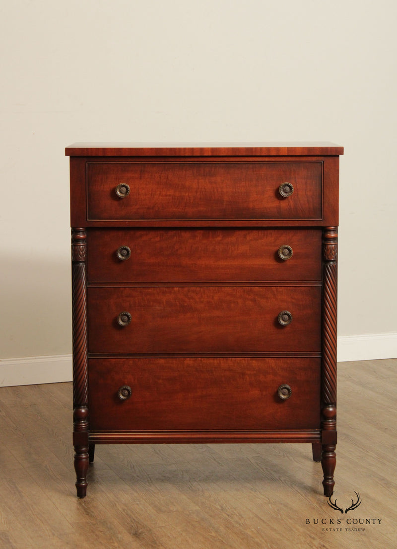 Kindel American Empire Style Vintage Mahogany Chest of Drawers