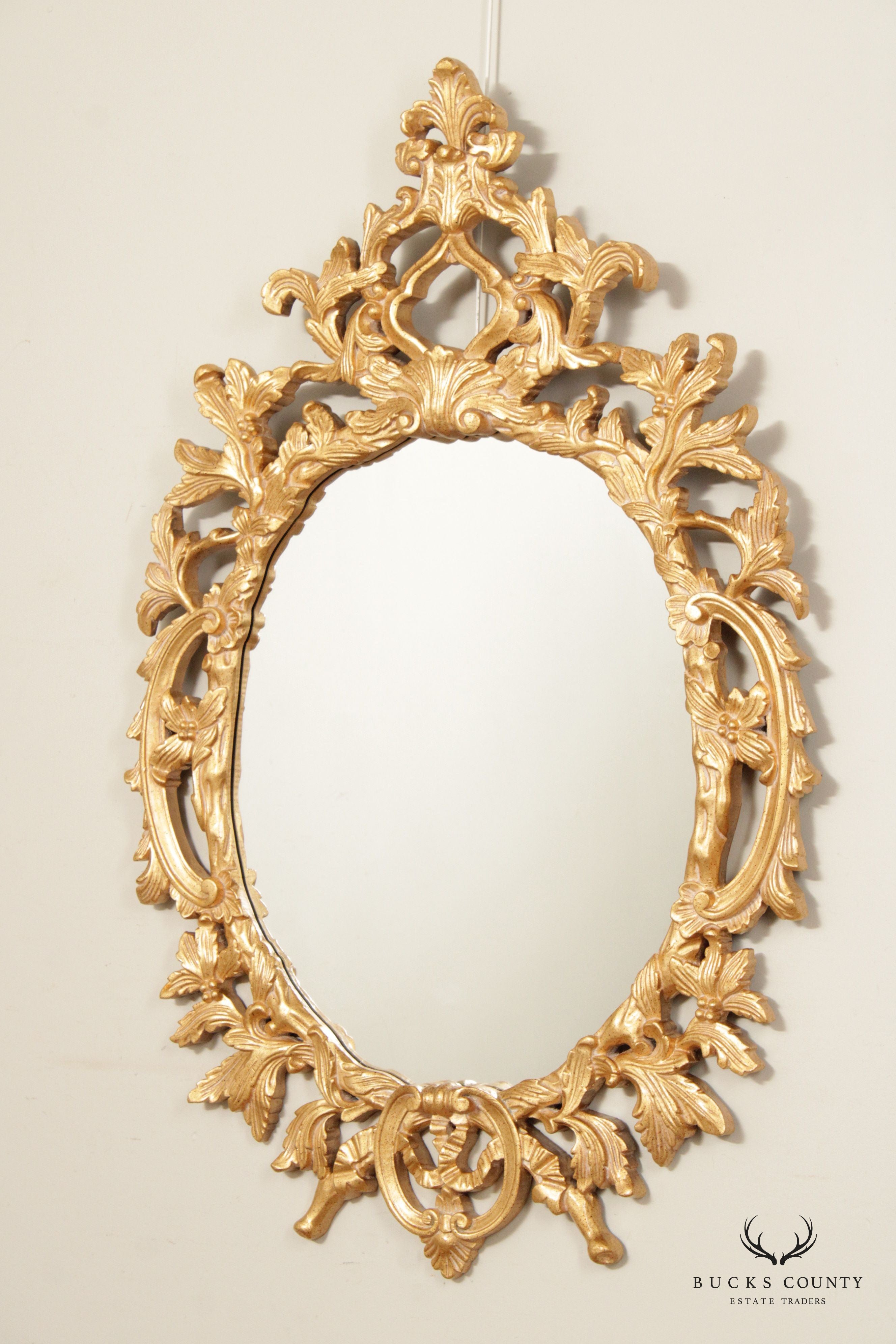 Italian Rococo Style 'Grand Contessa' Gilt Frame Wall Mirror