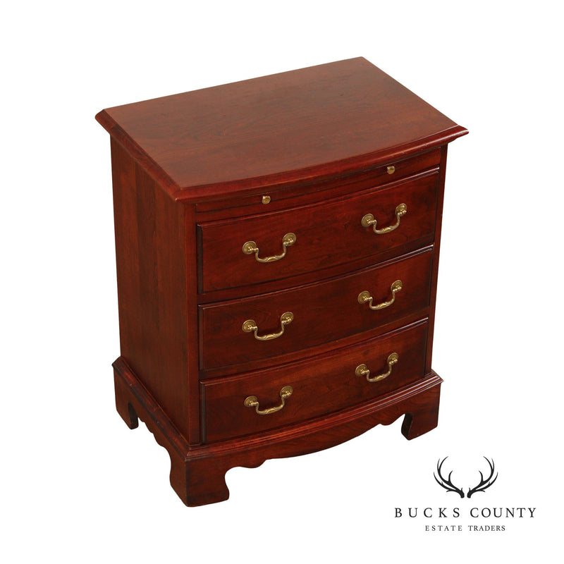 Pennsylvania House Chippendale Style Cherry Bow Front Chest Nightstand