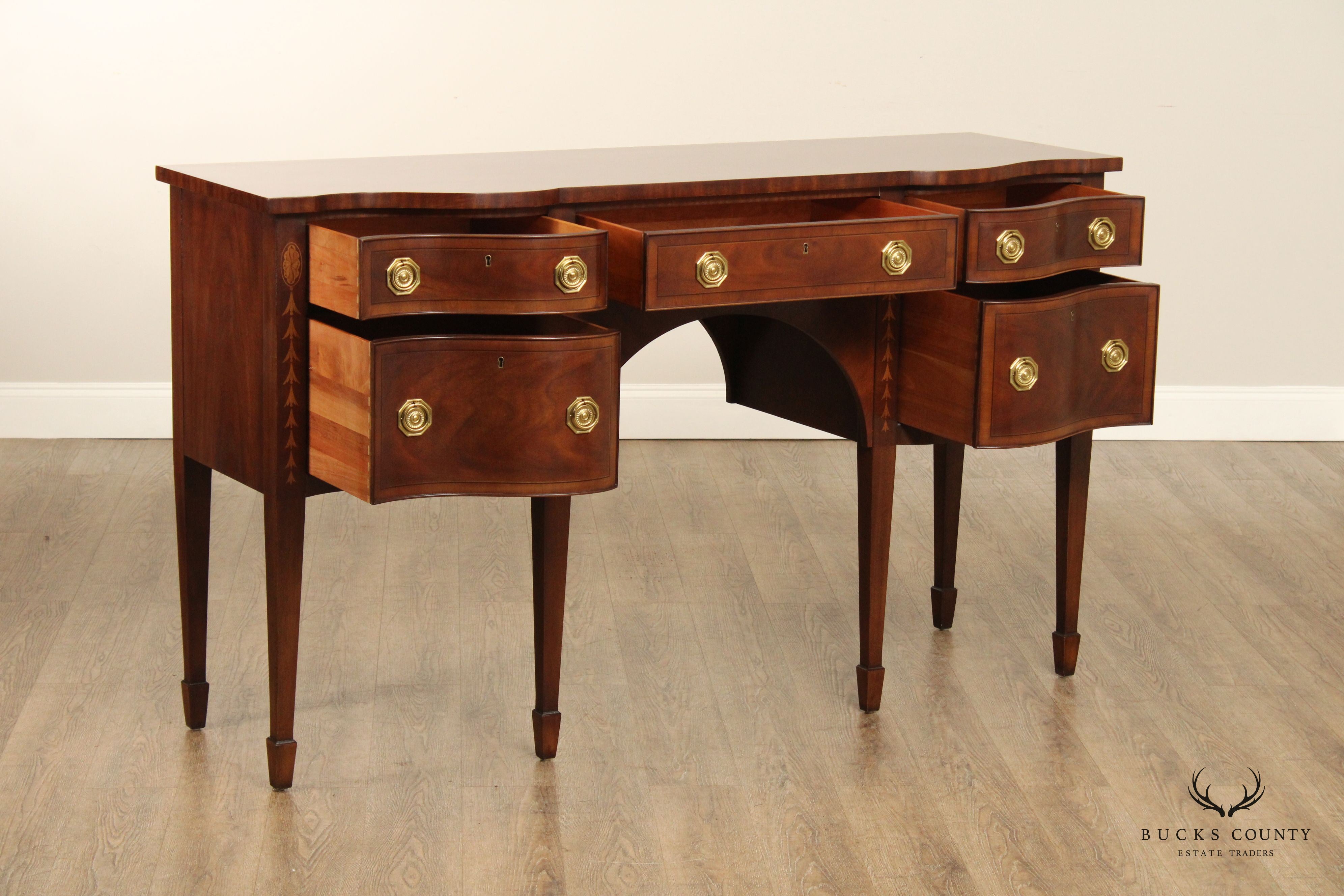 EJ Victor Federal Style Inlaid Mahogany Sideboard