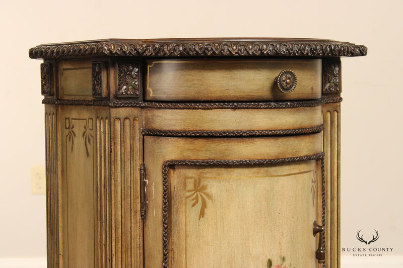 Pulaski French Style Paint Decorated Pedestal Chest