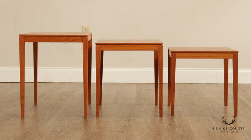Mid Century Danish Modern Set of Three Nesting Tables
