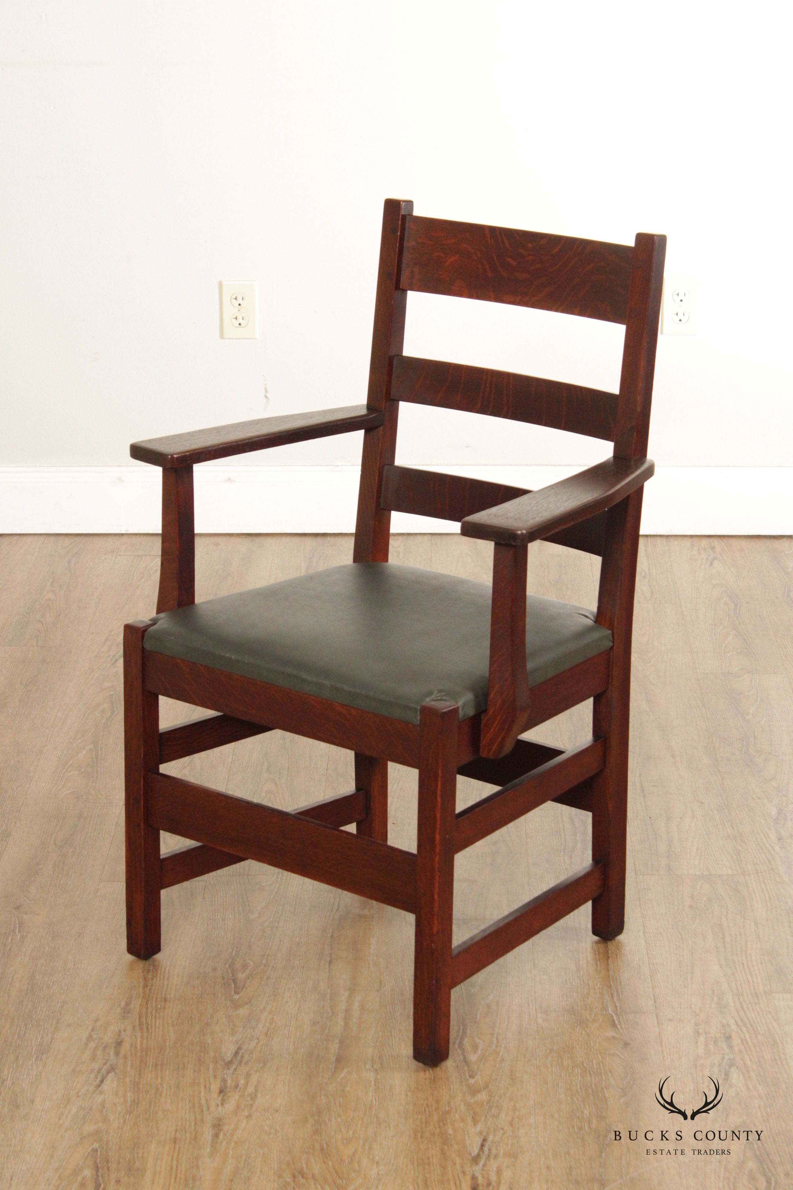 L. & J.G. Stickley Antique Mission Oak Armchair