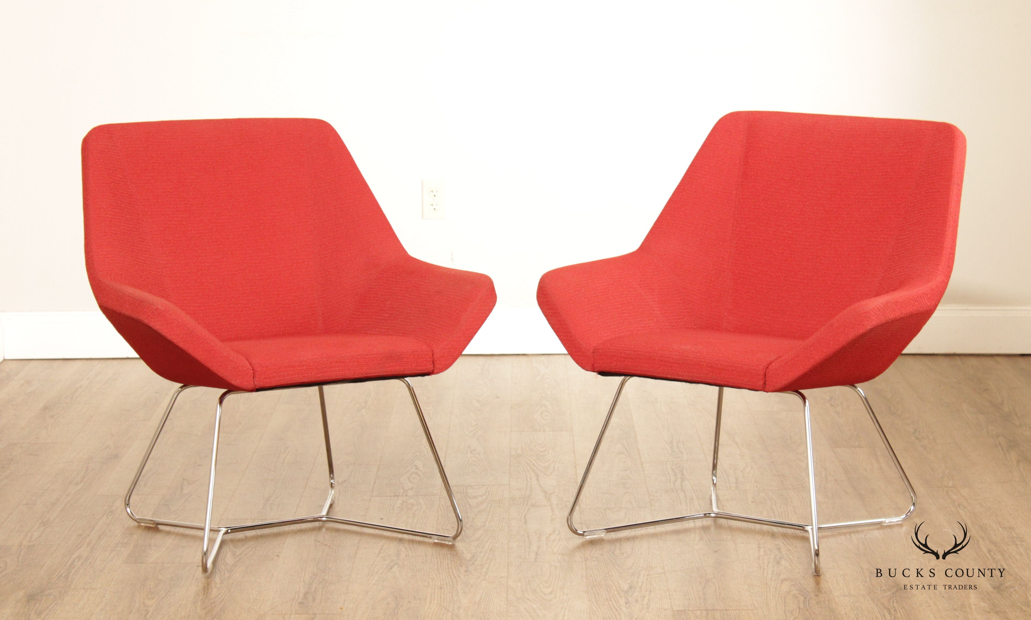 Keilhauer Mid Century Modern Style Pair of 'Cahoots' Lounge Chairs