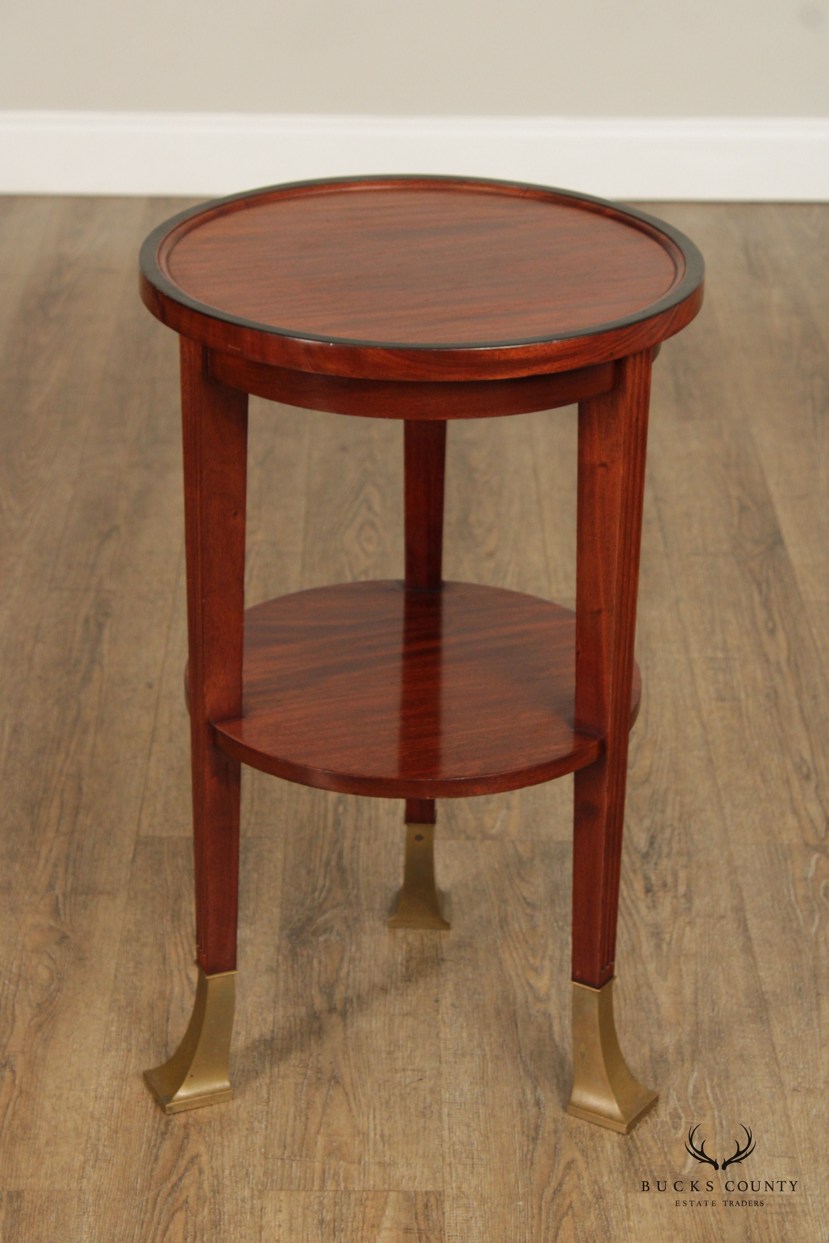 Art Deco Two-Tier Mahogany Side Table