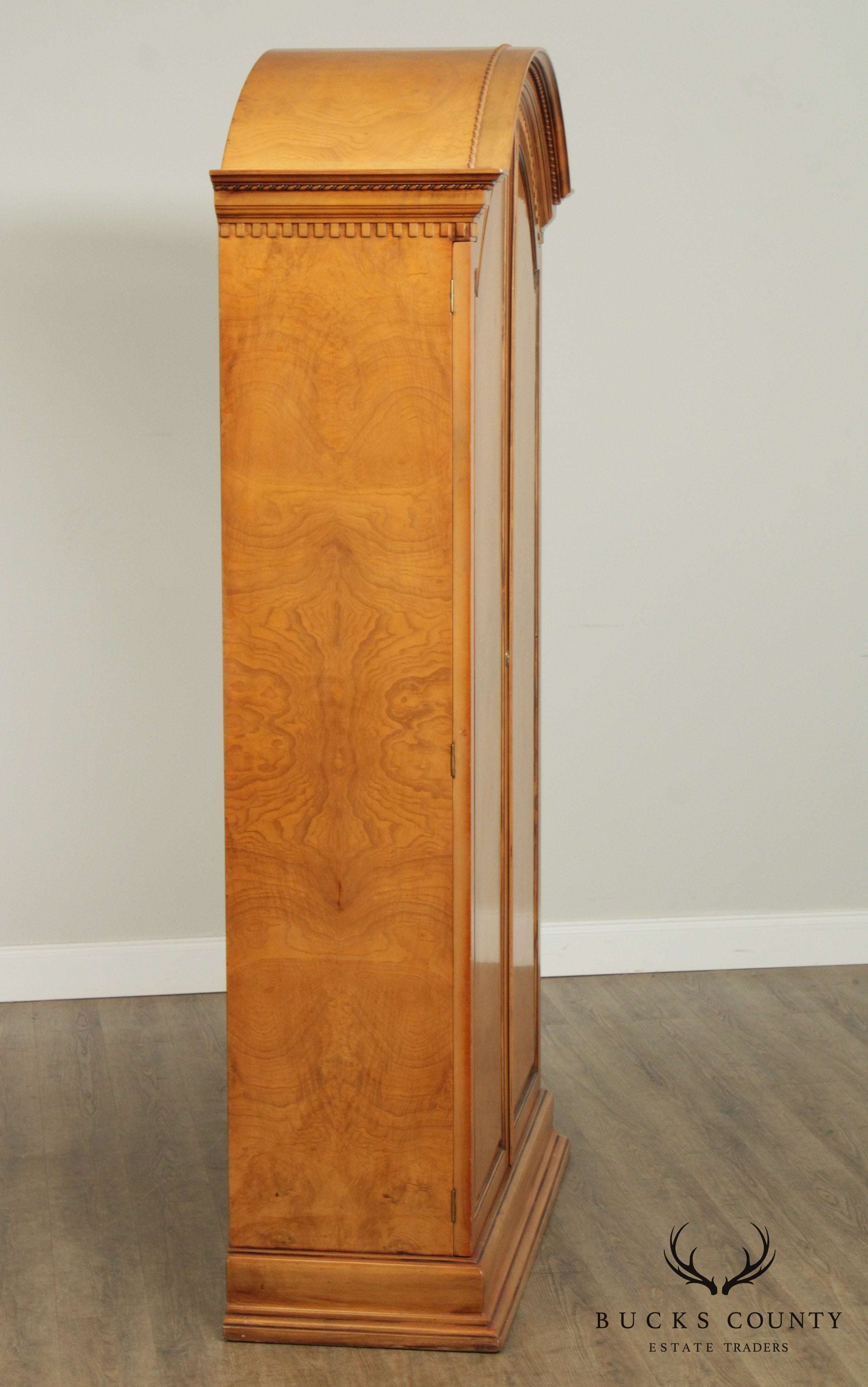 Francesco Molon for Giemme Burl Wood Liquor Cabinet, Bar Armoire