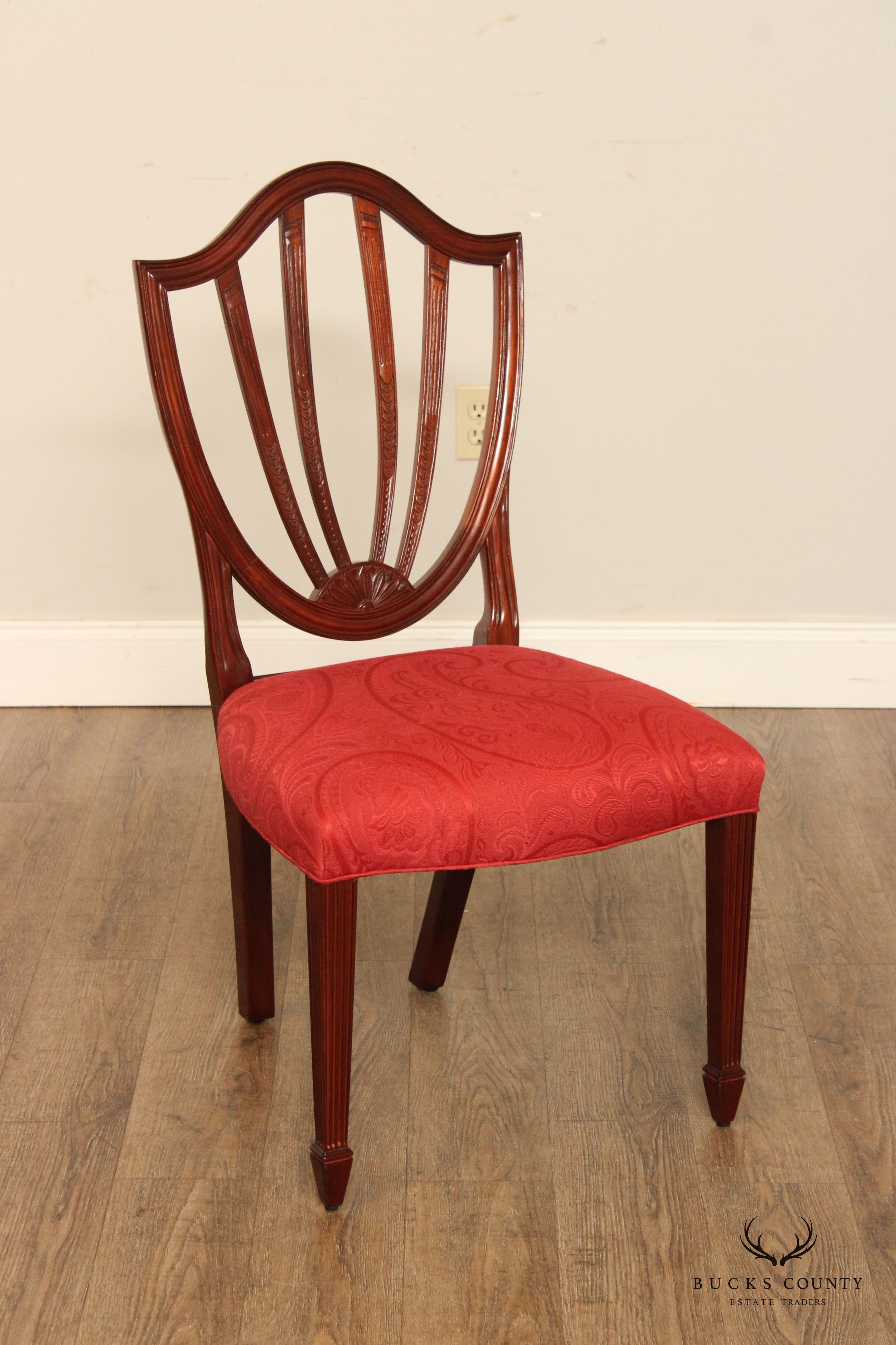 Baker Furniture Historic Charleston Set of Eight Carved Mahogany Dining Chairs